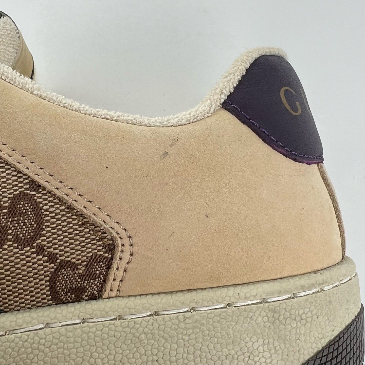 Gucci Gucci GG Enamel Ebony Purple Tail Sneakers Size US 4.5 / IT 34.5 - 7 Thumbnail