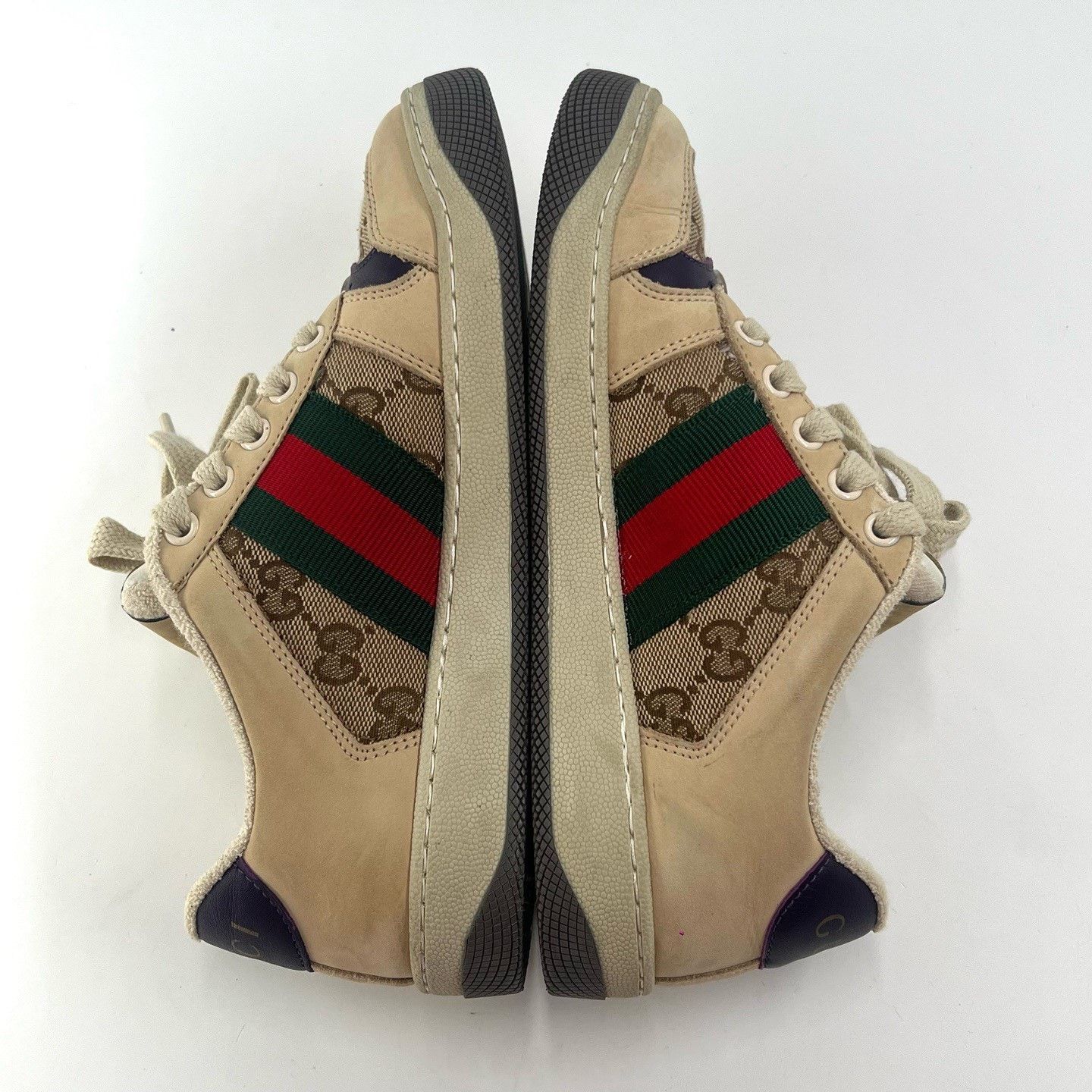 Gucci Gucci GG Enamel Ebony Purple Tail Sneakers Size US 4.5 / IT 34.5 - 6 Thumbnail