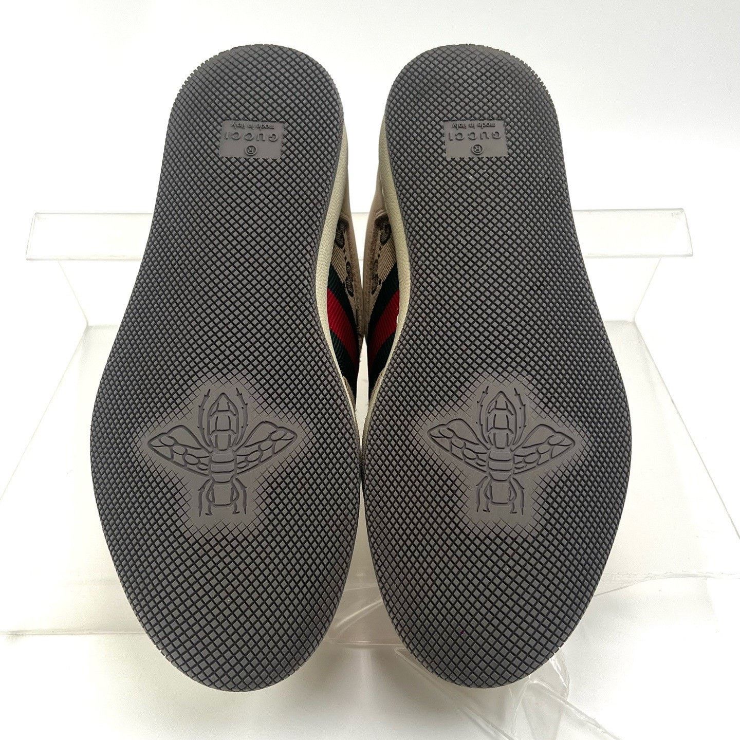 Gucci Gucci GG Enamel Ebony Purple Tail Sneakers Size US 4.5 / IT 34.5 - 8 Thumbnail