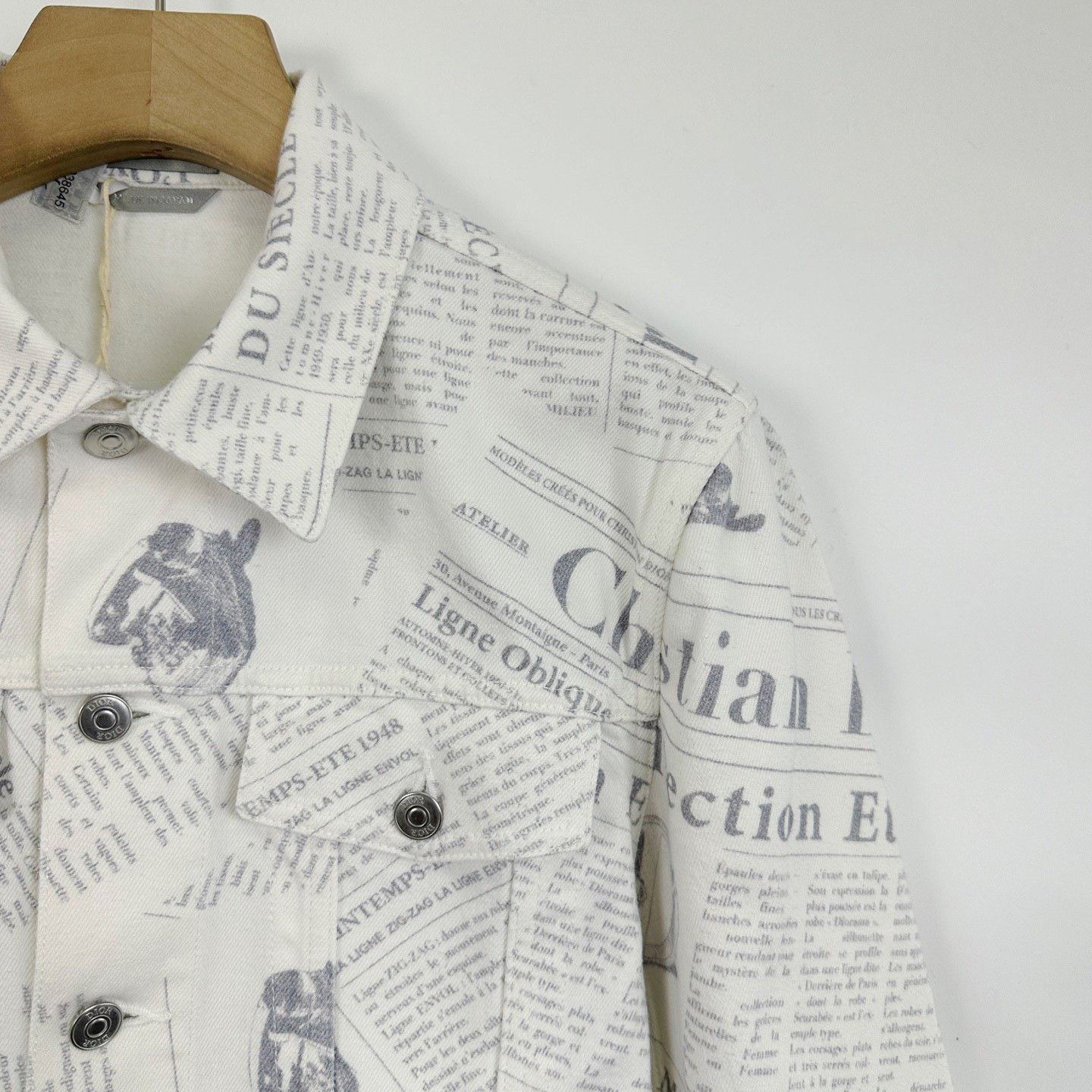 Dior Dior x Daniel Newspaper Logo Denim Jacket Size US S / EU 44-46 / 1 - 5 Thumbnail