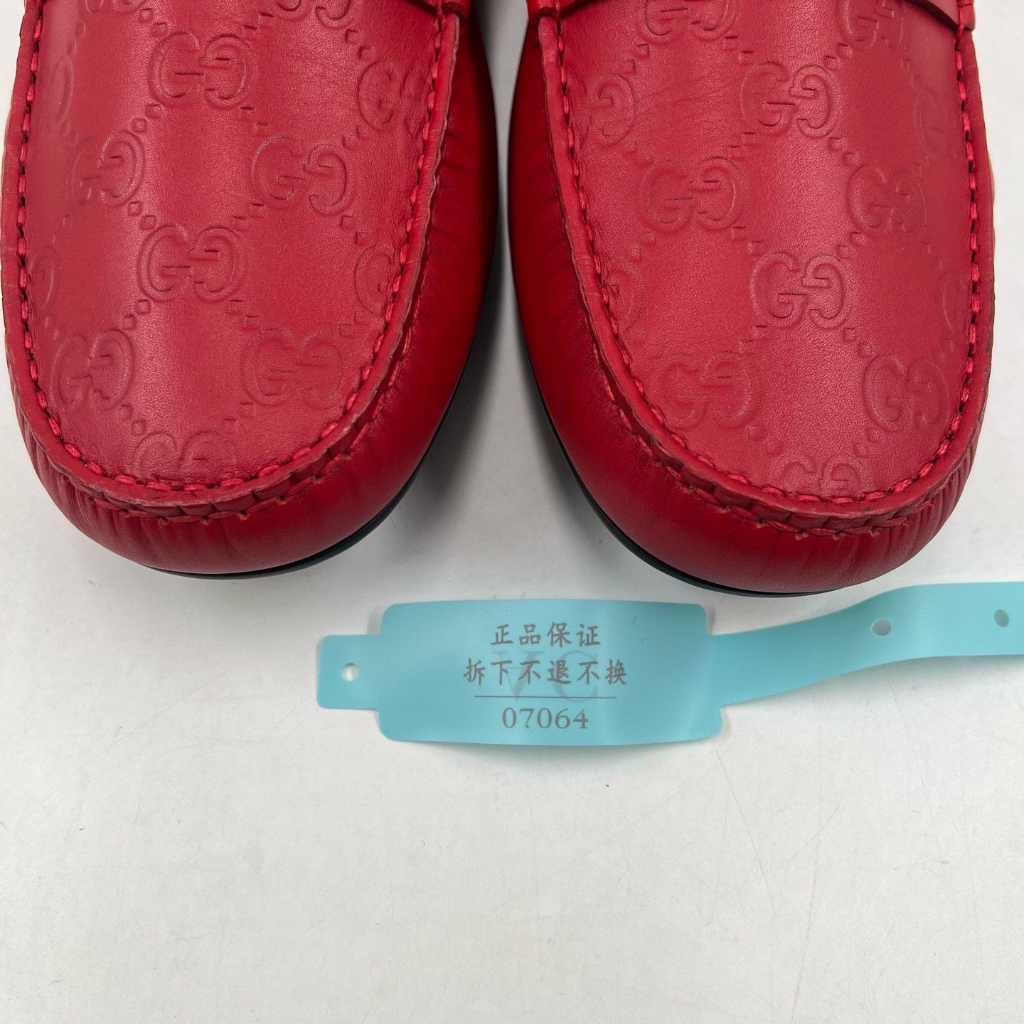 Gucci Gucci Red Double G Leather Flat Loafers Size US 9.5 / EU 42-43 - 9 Thumbnail
