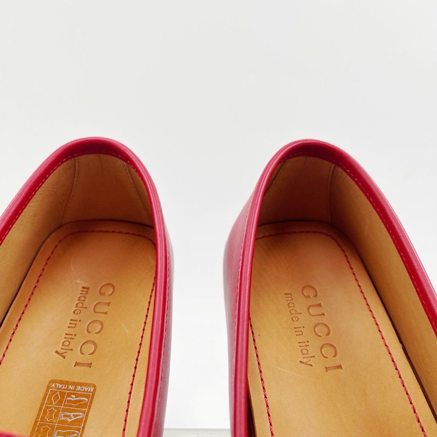 Gucci Gucci Red Double G Leather Flat Loafers Size US 9.5 / EU 42-43 - 3 Thumbnail
