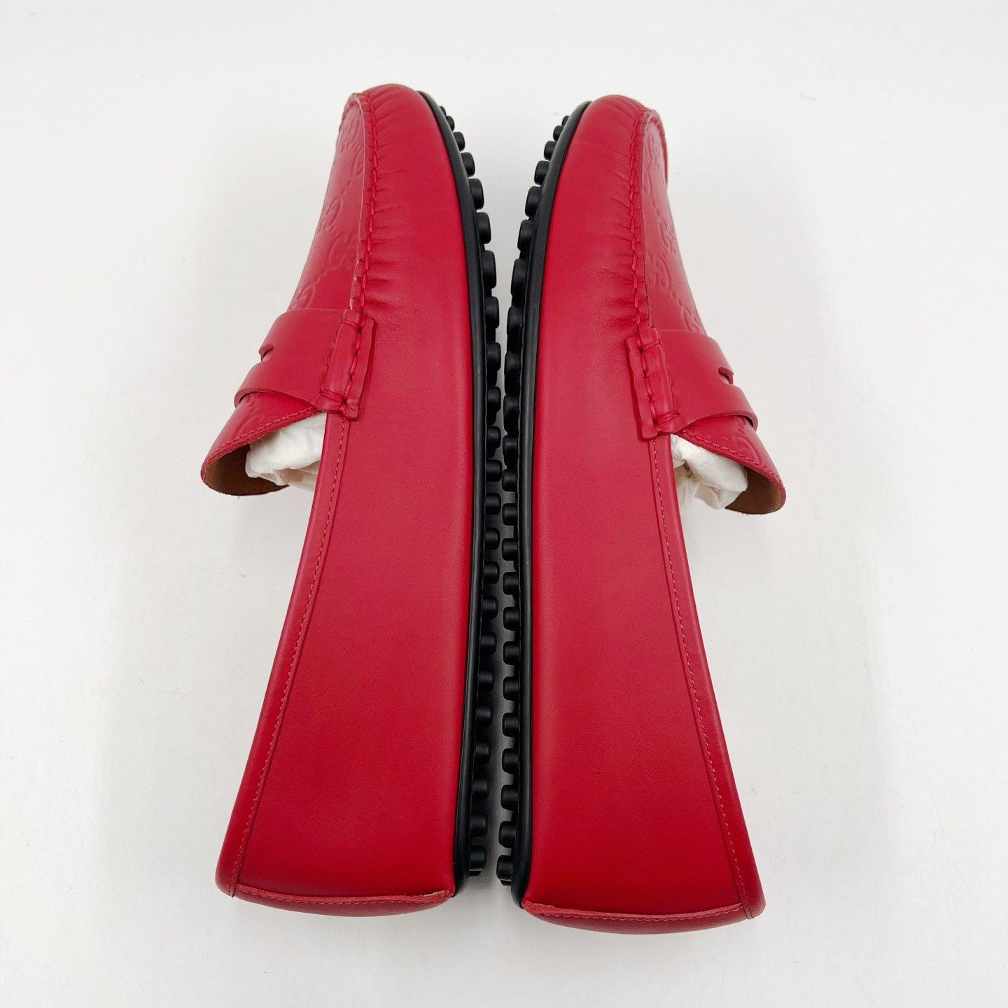 Gucci Gucci Red Double G Leather Flat Loafers Size US 9.5 / EU 42-43 - 5 Thumbnail