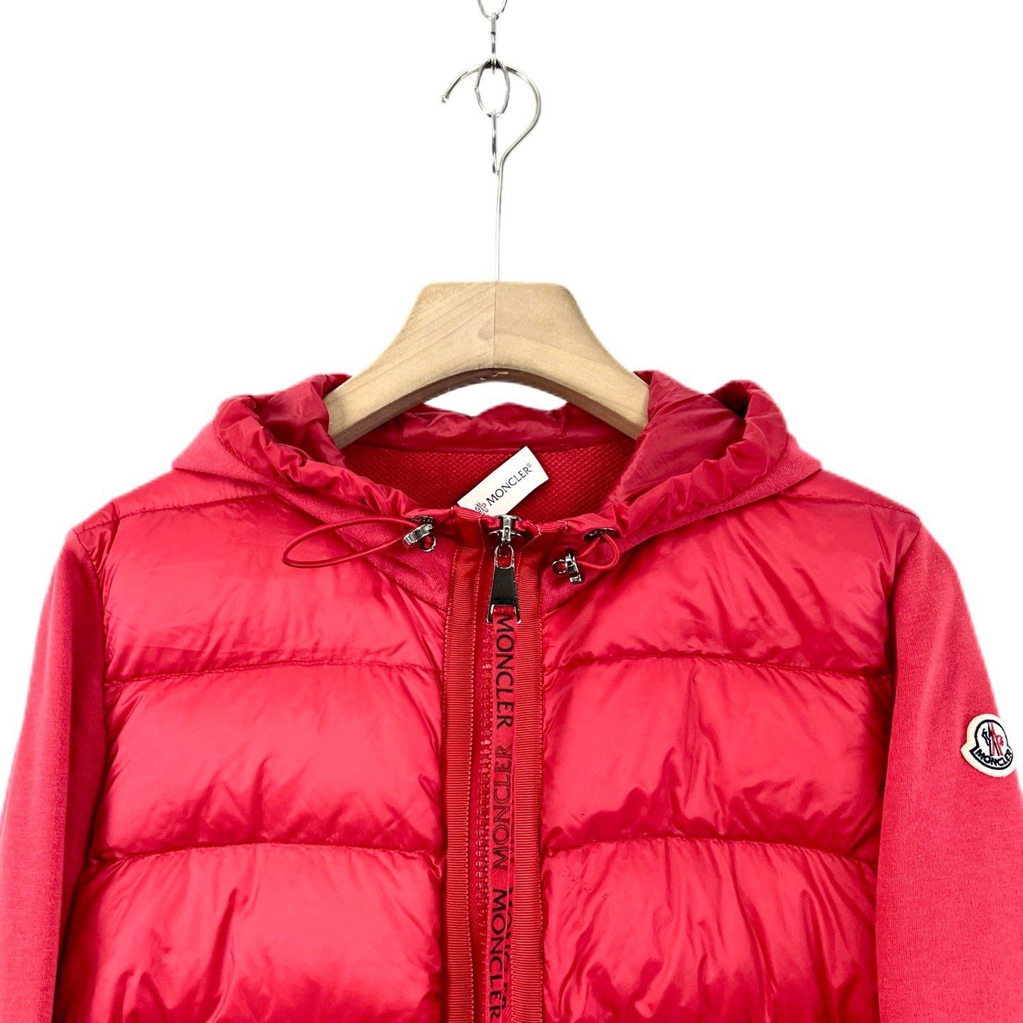 Moncler Moncler Red Sweatshirt Spliced Down Jacket Size US M / EU 48-50 / 2 - 3 Thumbnail