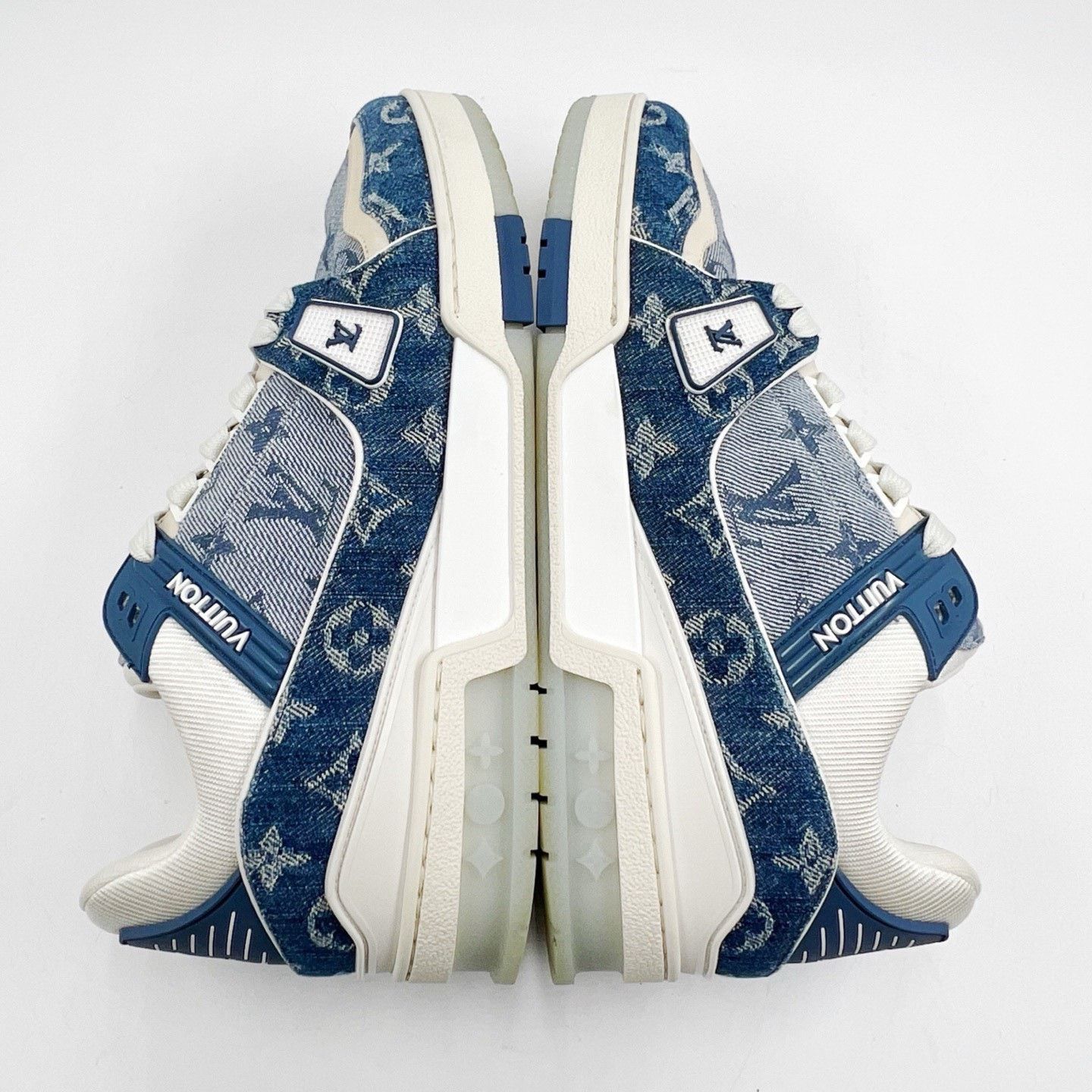 Louis Vuitton Louis Vuitton Blue White Trainer Low-Top Sneakers Size US 7.5 / EU 40-41 - 6 Thumbnail
