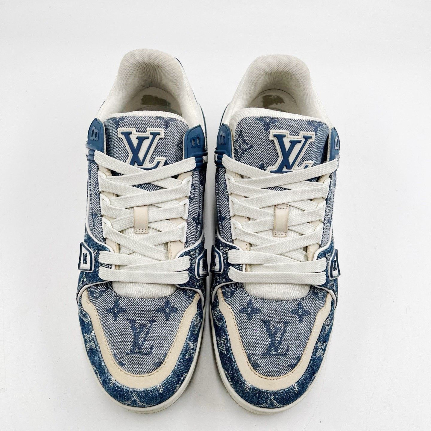 Louis Vuitton Louis Vuitton Blue White Trainer Low-Top Sneakers Size US 7.5 / EU 40-41 - 2 Thumbnail