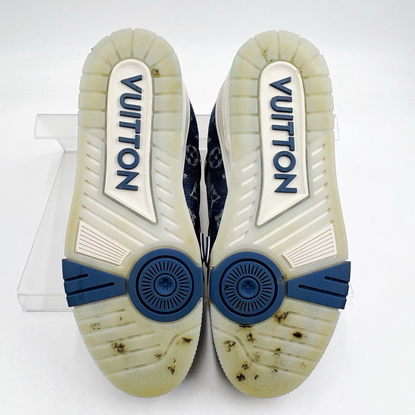 Louis Vuitton Louis Vuitton Blue White Trainer Low-Top Sneakers Size US 7.5 / EU 40-41 - 8 Thumbnail