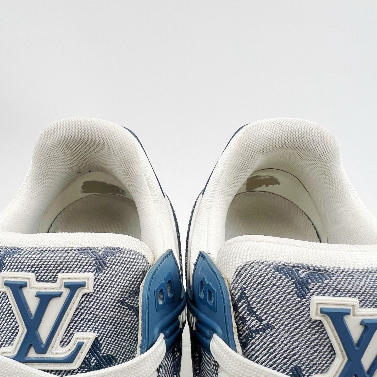 Louis Vuitton Louis Vuitton Blue White Trainer Low-Top Sneakers Size US 7.5 / EU 40-41 - 4 Thumbnail
