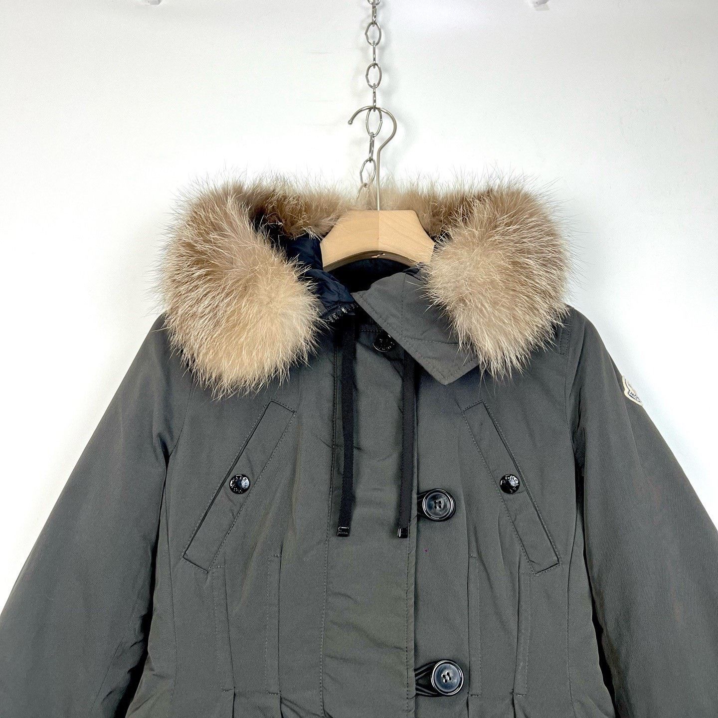 Moncler Moncler Military Green Fur Collar Down Jacket Size M / US 6-8 / IT 42-44 - 3 Thumbnail