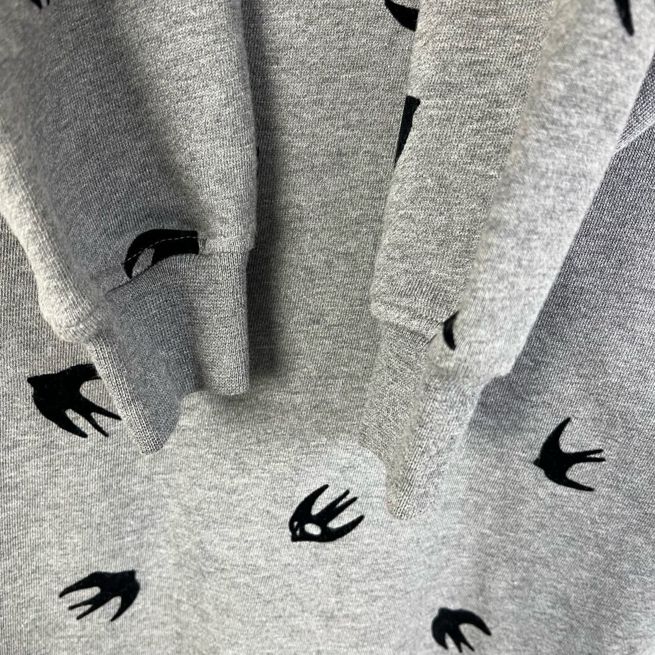 Alexander McQueen Alexander McQueen Gray Swallow Flocking Dress Size XXS / US 00 / IT 34 - 4 Thumbnail