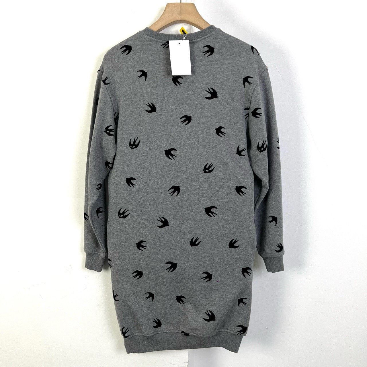 Alexander McQueen Alexander McQueen Gray Swallow Flocking Dress Size XXS / US 00 / IT 34 - 2 Thumbnail