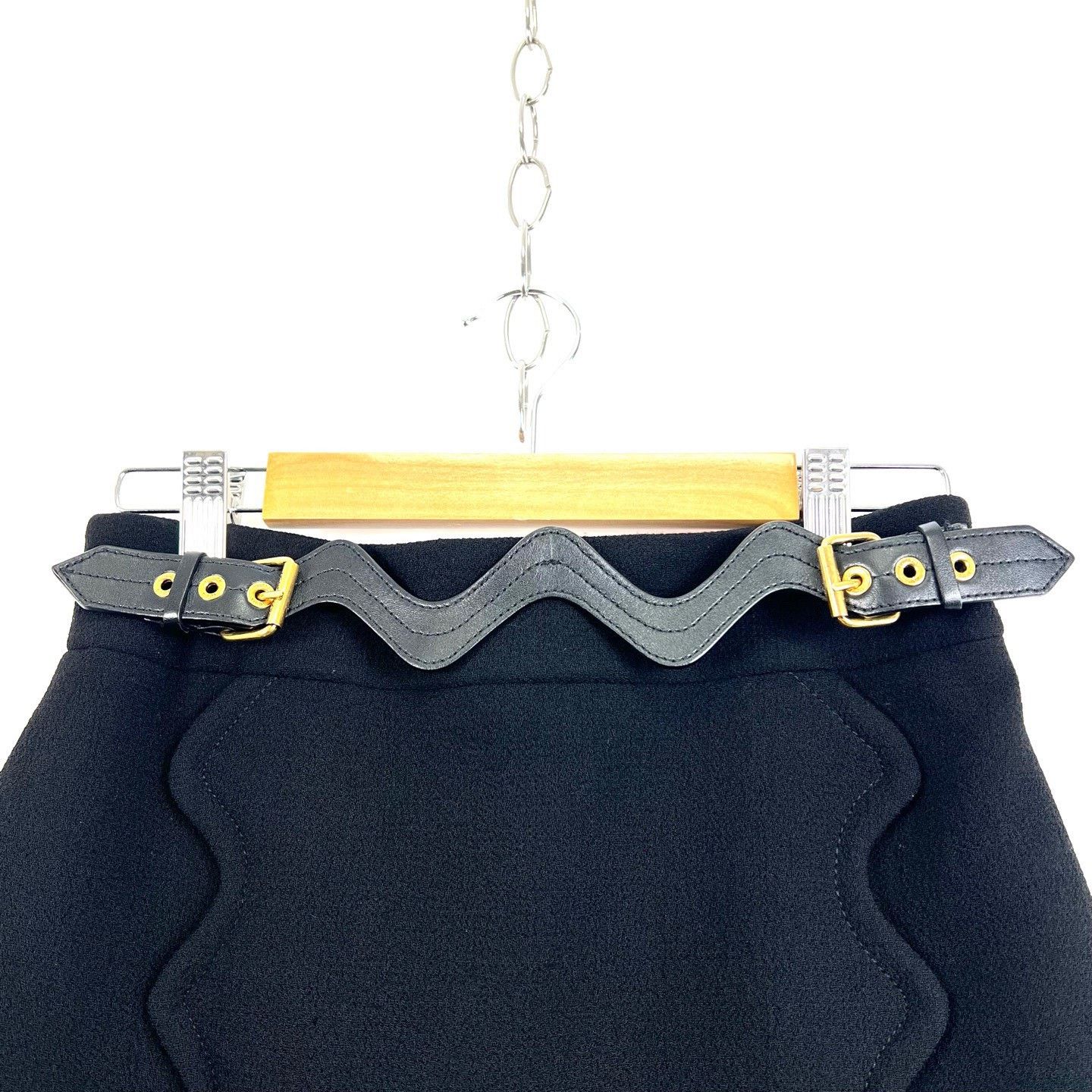 Louis Vuitton Louis Vuitton Black Wool A-line Skirt Size 34" / US 12 / IT 48 - 3 Thumbnail