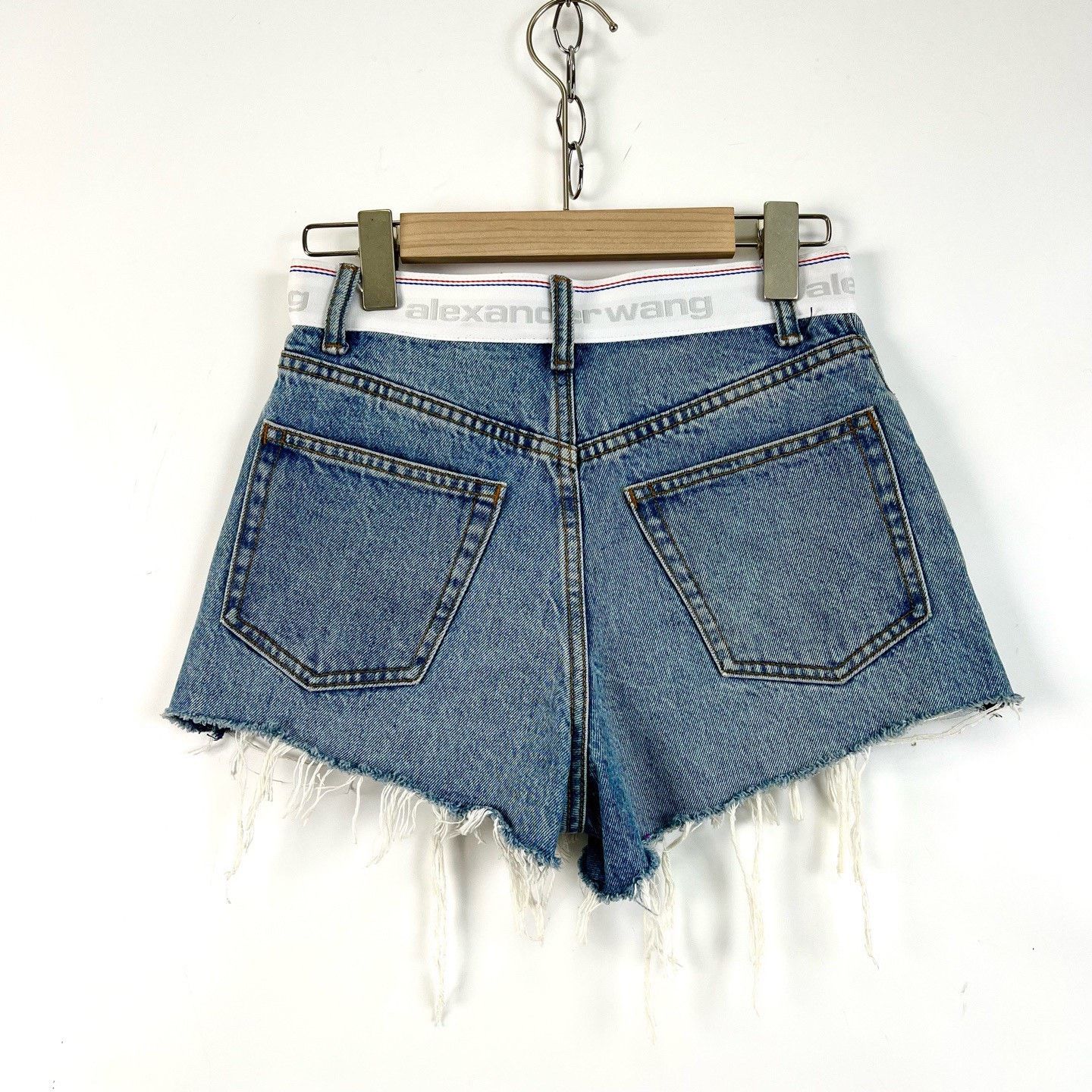 Alexander Wang Alexander Wang Bite Blue Denim Shorts Size 24" / US 00 / IT 34 - 2 Thumbnail