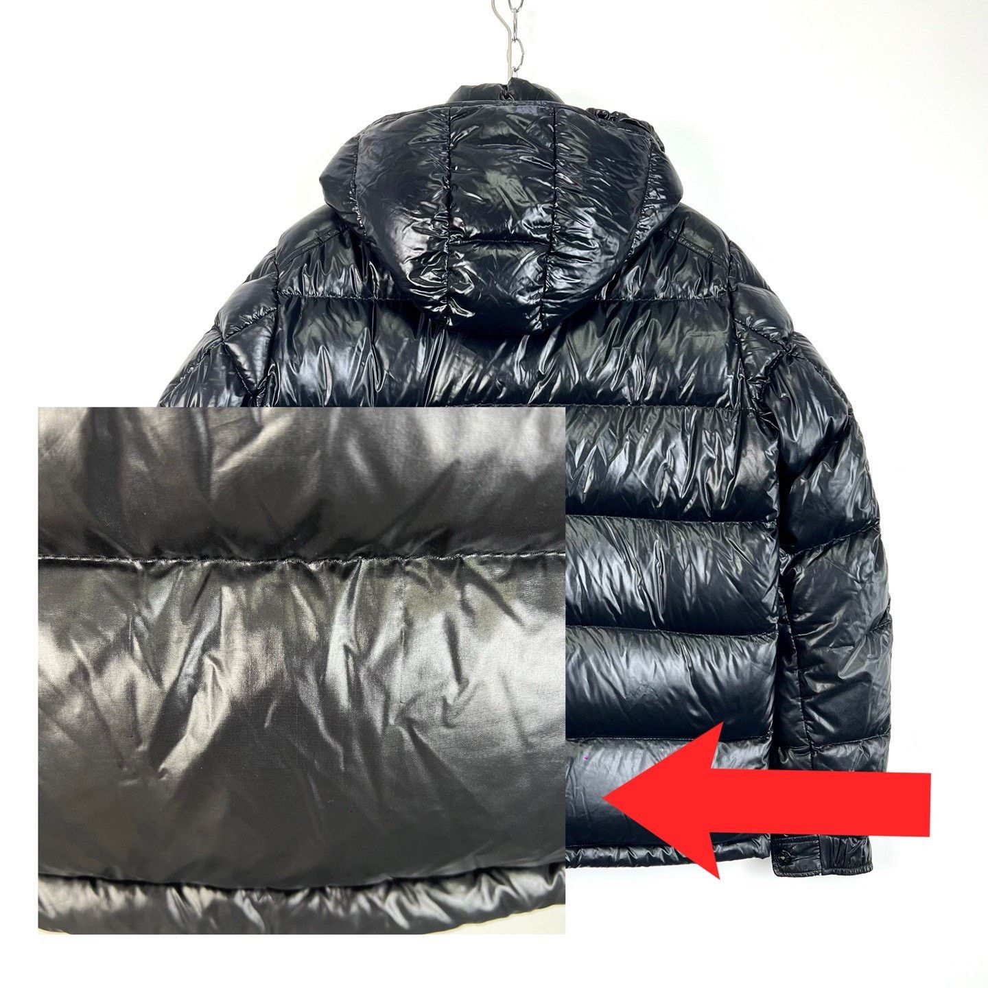 Moncler Moncler Black Shiny Hooded Down Jacket Size US L / EU 52-54 / 3 - 8 Thumbnail
