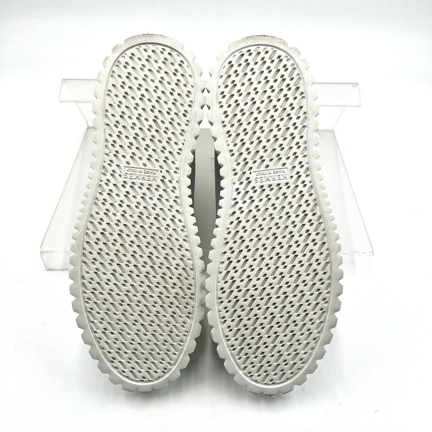 Hermes Hermes White Leather High-Top Thick Sole Shoes Size US 6 / IT 36 - 7 Thumbnail