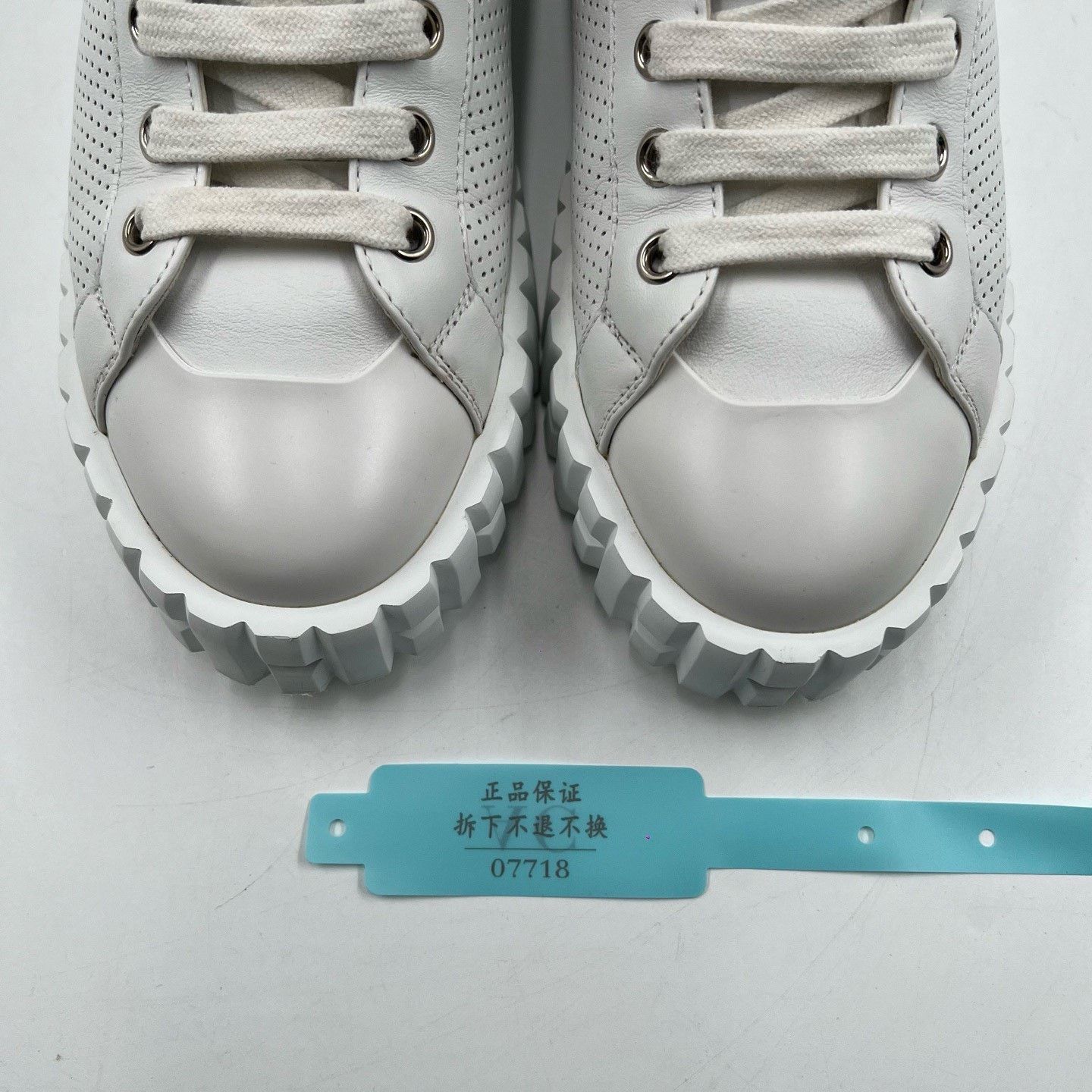 Hermes Hermes White Leather High-Top Thick Sole Shoes Size US 6 / IT 36 - 8 Thumbnail