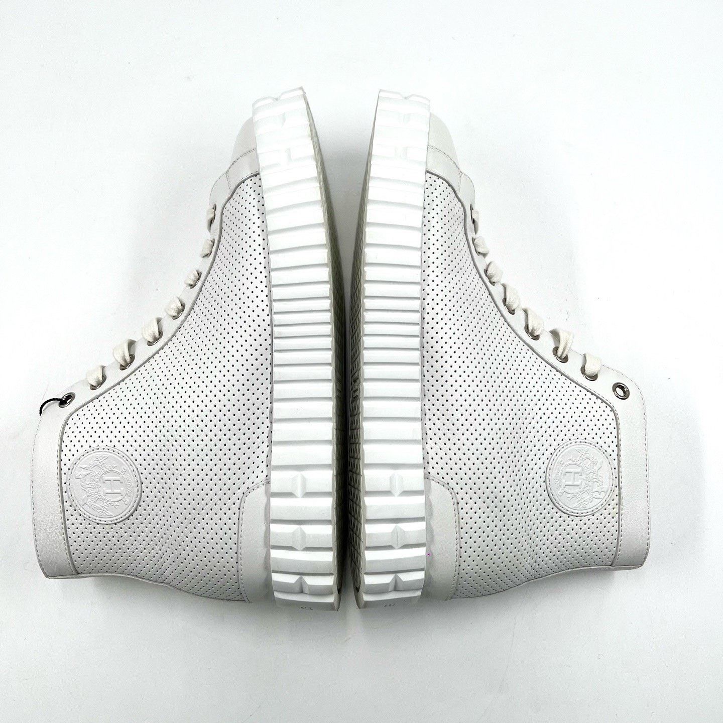 Hermes Hermes White Leather High-Top Thick Sole Shoes Size US 6 / IT 36 - 3 Thumbnail