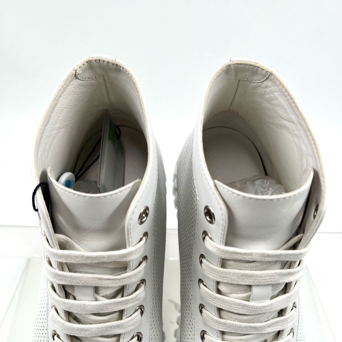 Hermes Hermes White Leather High-Top Thick Sole Shoes Size US 6 / IT 36 - 5 Thumbnail
