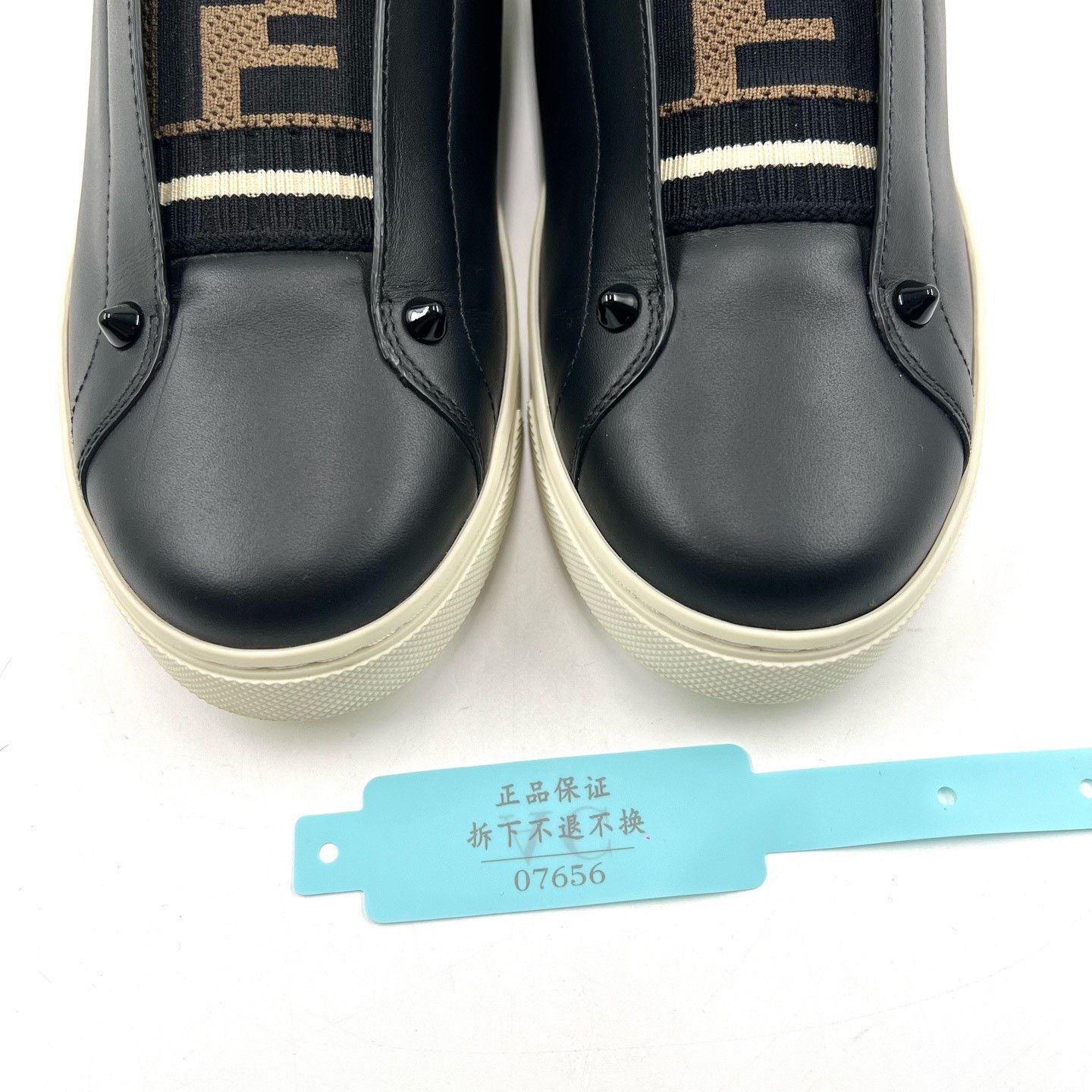 Fendi Fendi Black Leather Slip-On Low-Top Shoes Size US 6.5 / IT 36.5 - 9 Thumbnail