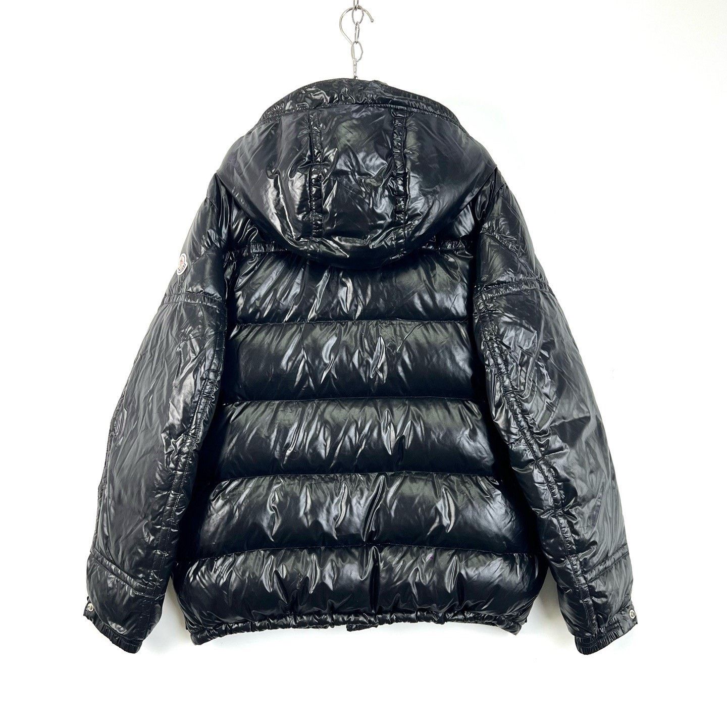 Moncler Moncler Black Shiny Logo Down Jacket Size US M / EU 48-50 / 2 - 2 Thumbnail