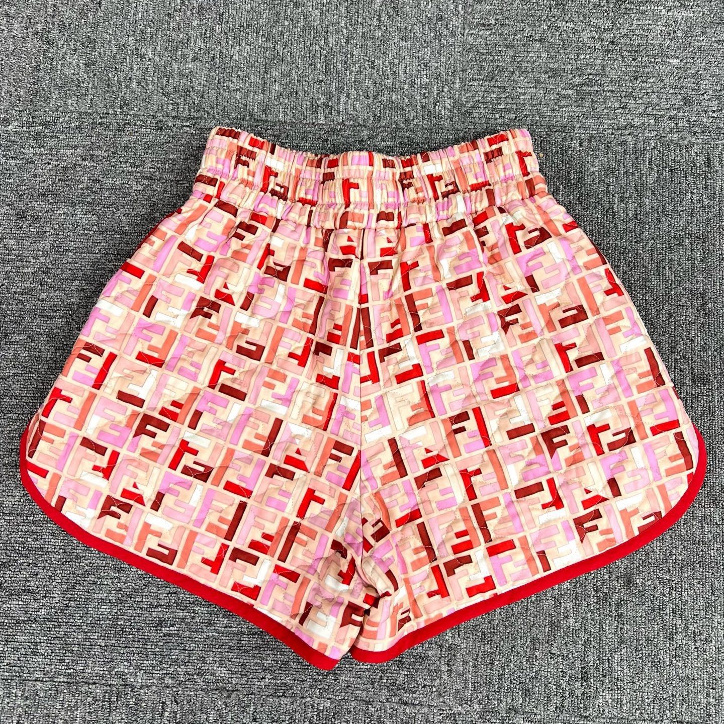 Fendi FENDI Double FF Print Silk Shorts Size 38" / US 16 / IT 52 - 2 Thumbnail