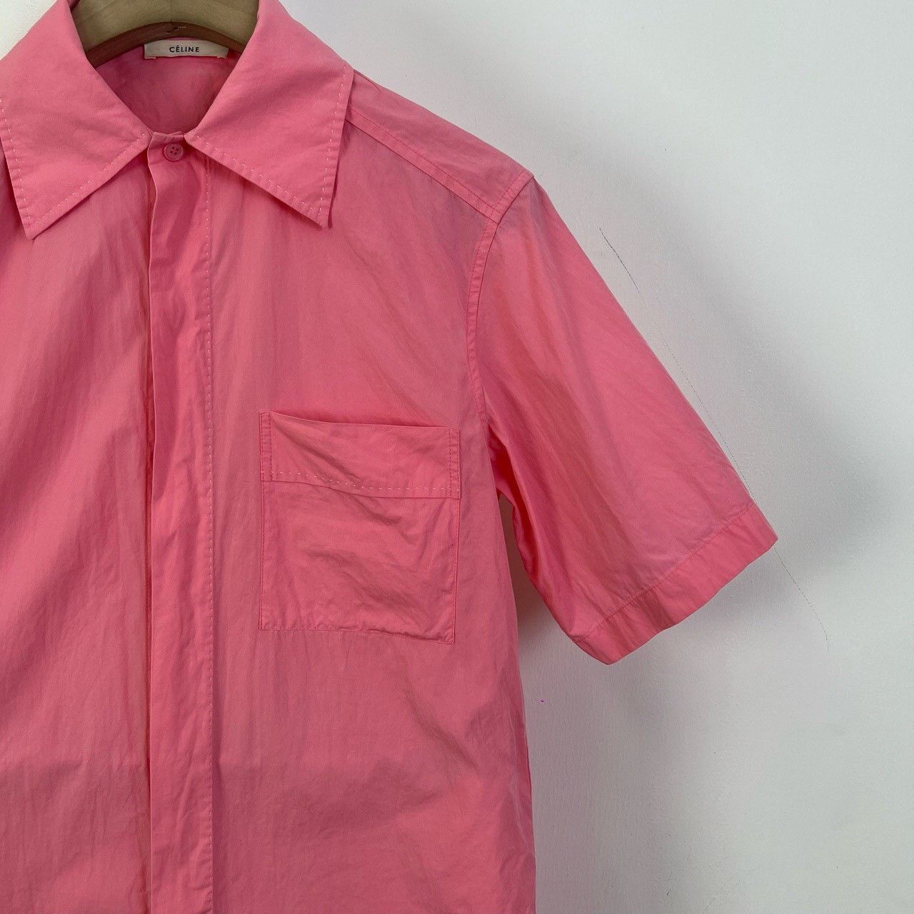 Celine Celine Pink Short Sleeve Shirt Size XS / US 0-2 / IT 36-38 - 4 Thumbnail