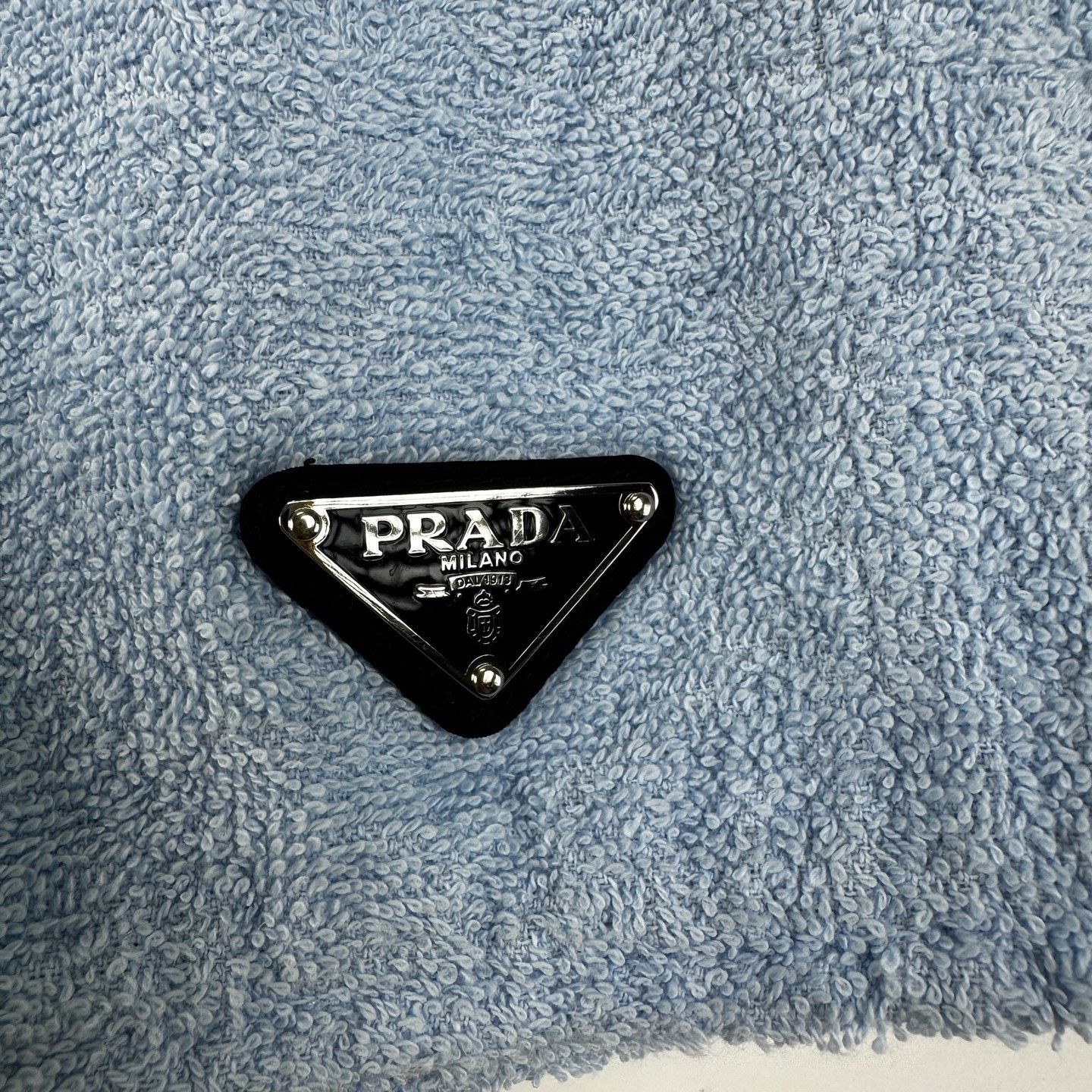 Prada Prada Blue Triangle Logo Terry Sports Shorts Size US 28 / EU 44 - 5 Thumbnail