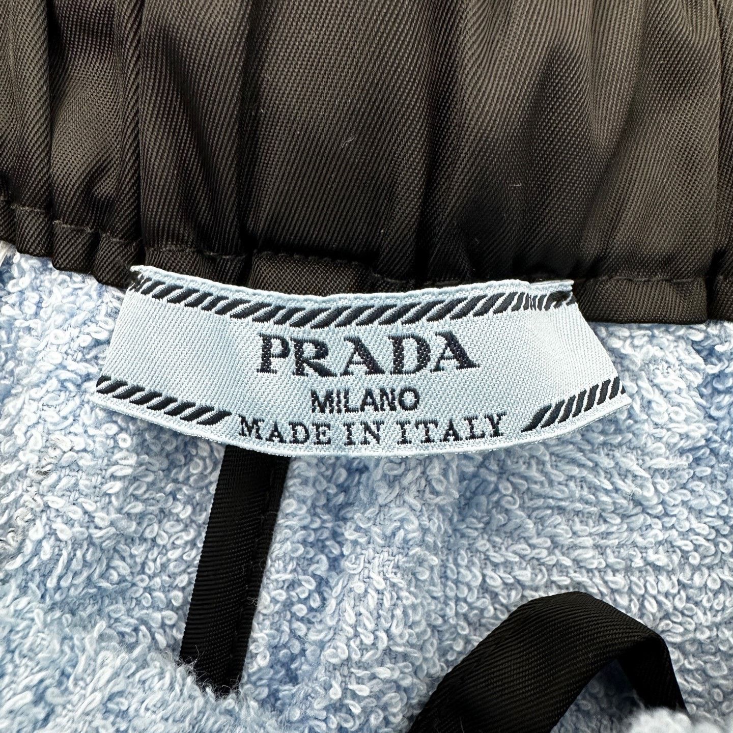 Prada Prada Blue Triangle Logo Terry Sports Shorts Size US 28 / EU 44 - 4 Thumbnail
