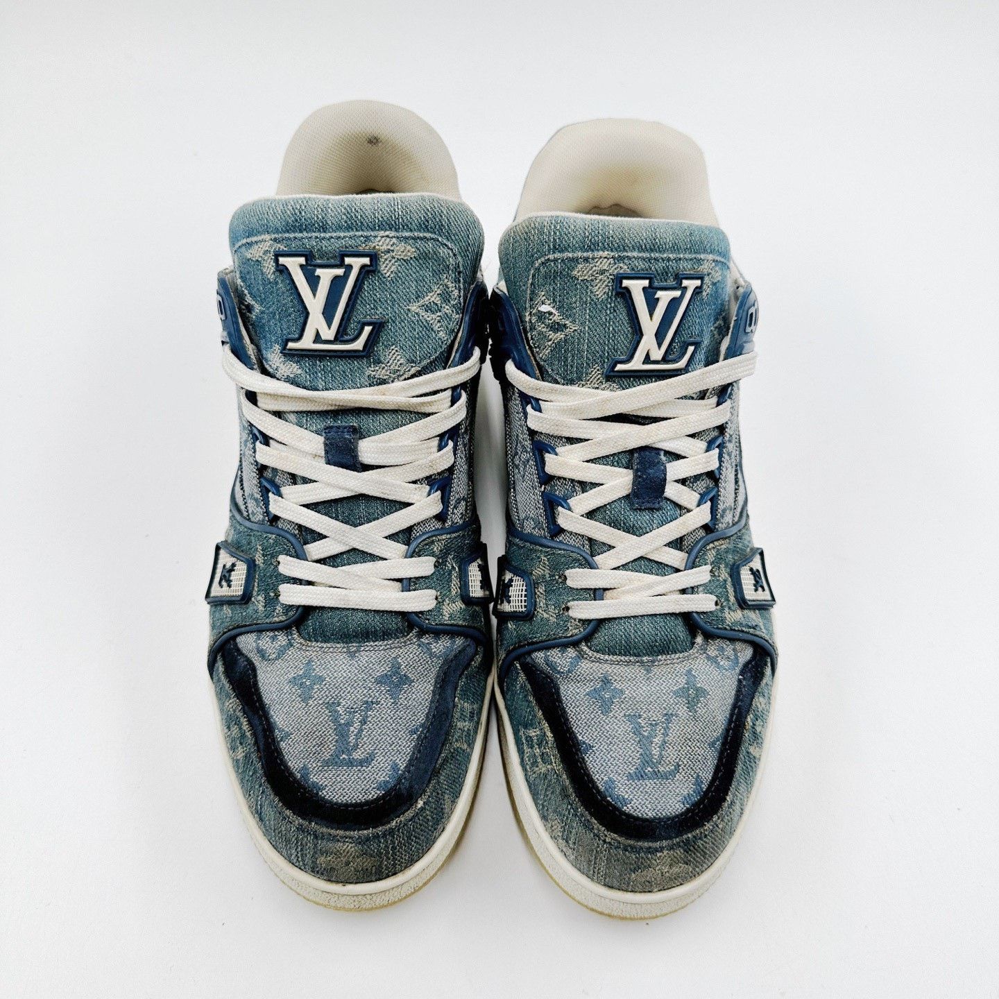 Louis Vuitton Louis Vuitton Trainer Blue Denim Monogram Sneakers Size US 7 / EU 40 - 2 Thumbnail