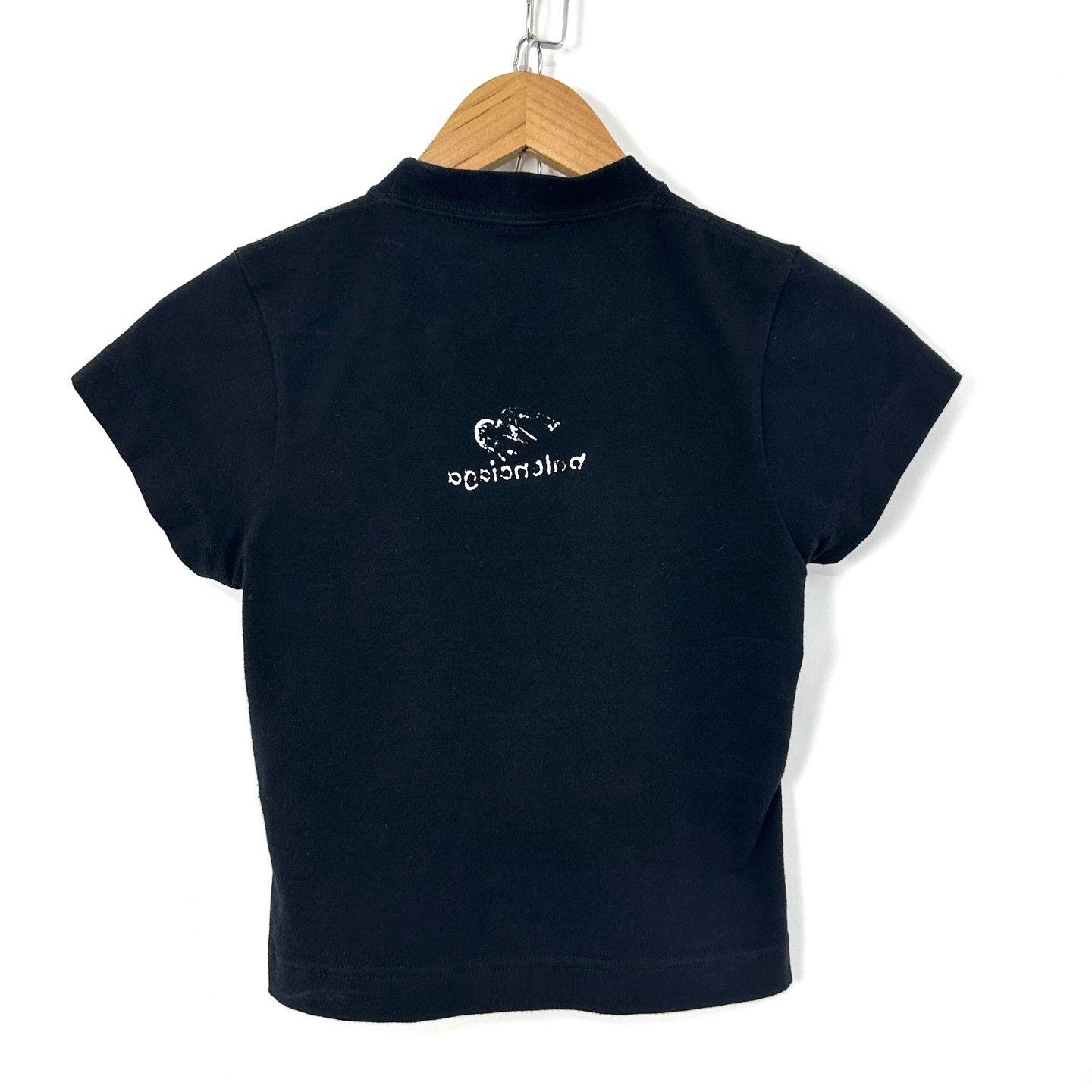 Balenciaga Balenciaga Women's Black Logo Print T-Shirt Size S / US 4 / IT 40 - 2 Thumbnail