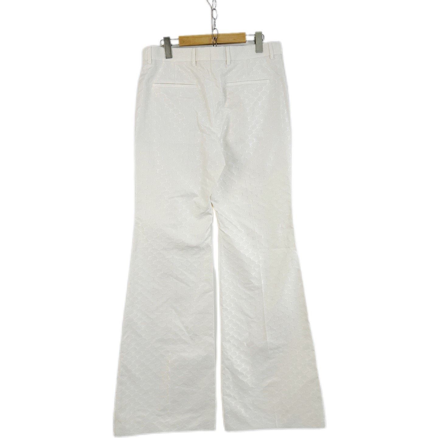 Louis Vuitton Louis Vuitton White High-Waisted Flared Jeans Size 42" / US 20 - 2 Thumbnail