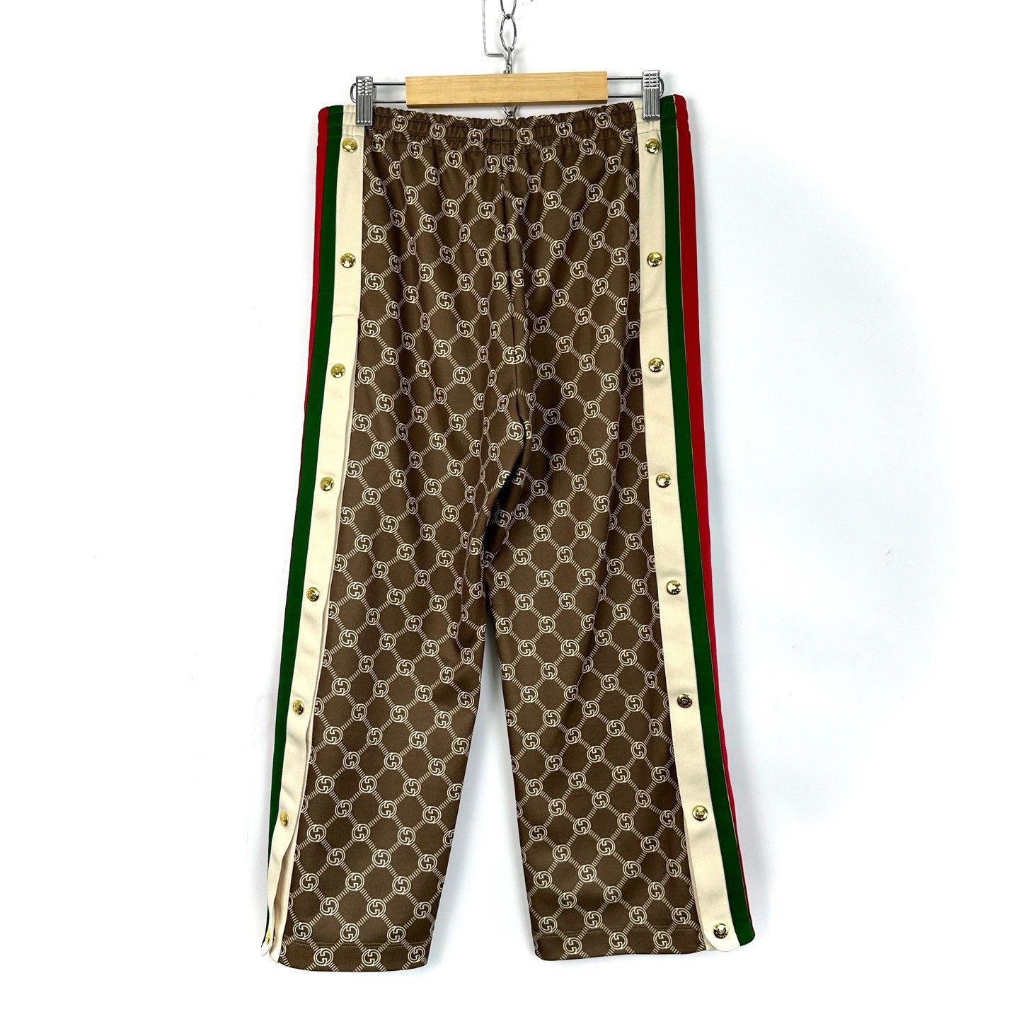 Gucci Gucci GG Monogram Drawstring Knit Wide-Leg Pants XS Size 34" / US 12 / IT 48 - 2 Thumbnail