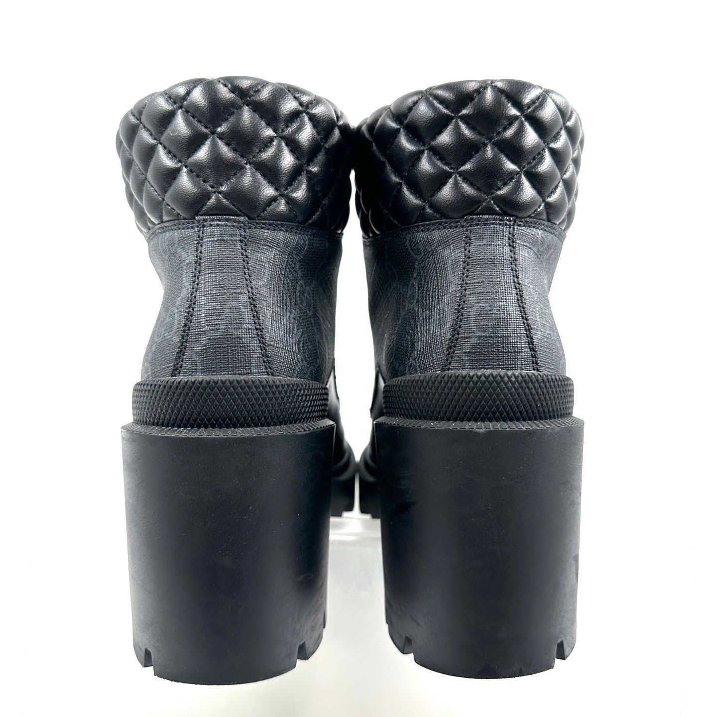 Gucci Gucci Black Monogram Platform Ankle Boots Size US 6 / IT 36 - 3 Thumbnail