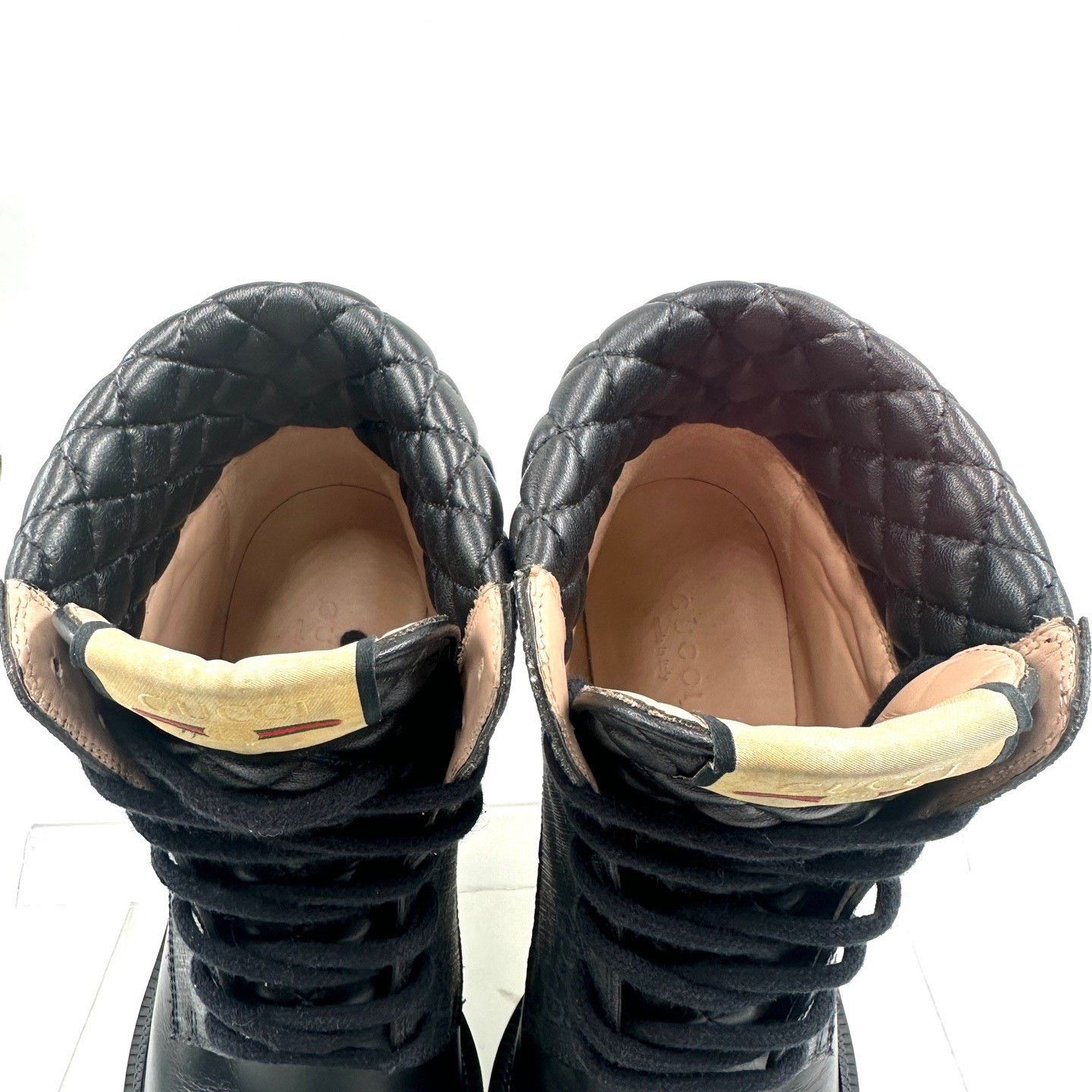 Gucci Gucci Black Monogram Platform Ankle Boots Size US 6 / IT 36 - 5 Thumbnail