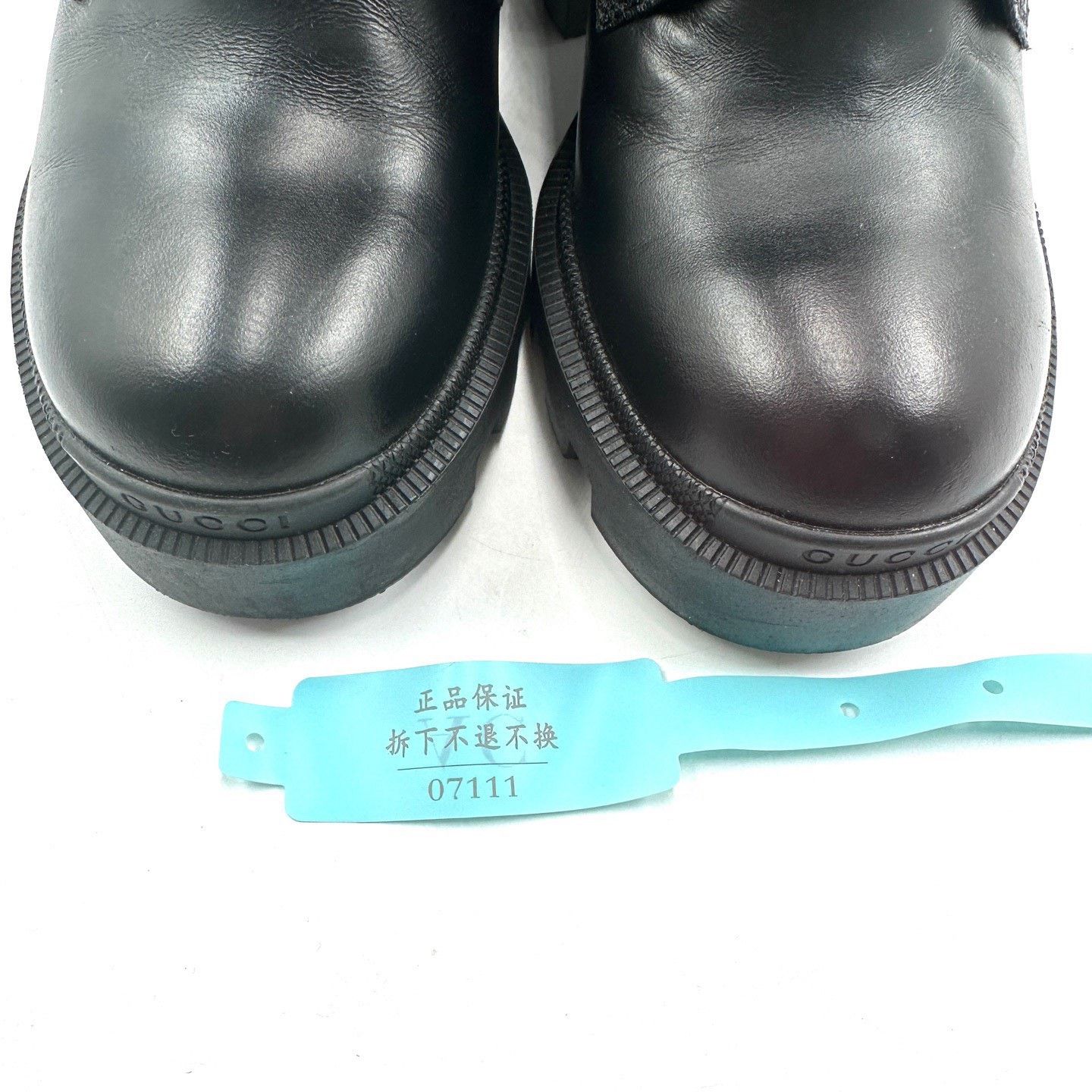 Gucci Gucci Black Monogram Platform Ankle Boots Size US 6 / IT 36 - 7 Thumbnail