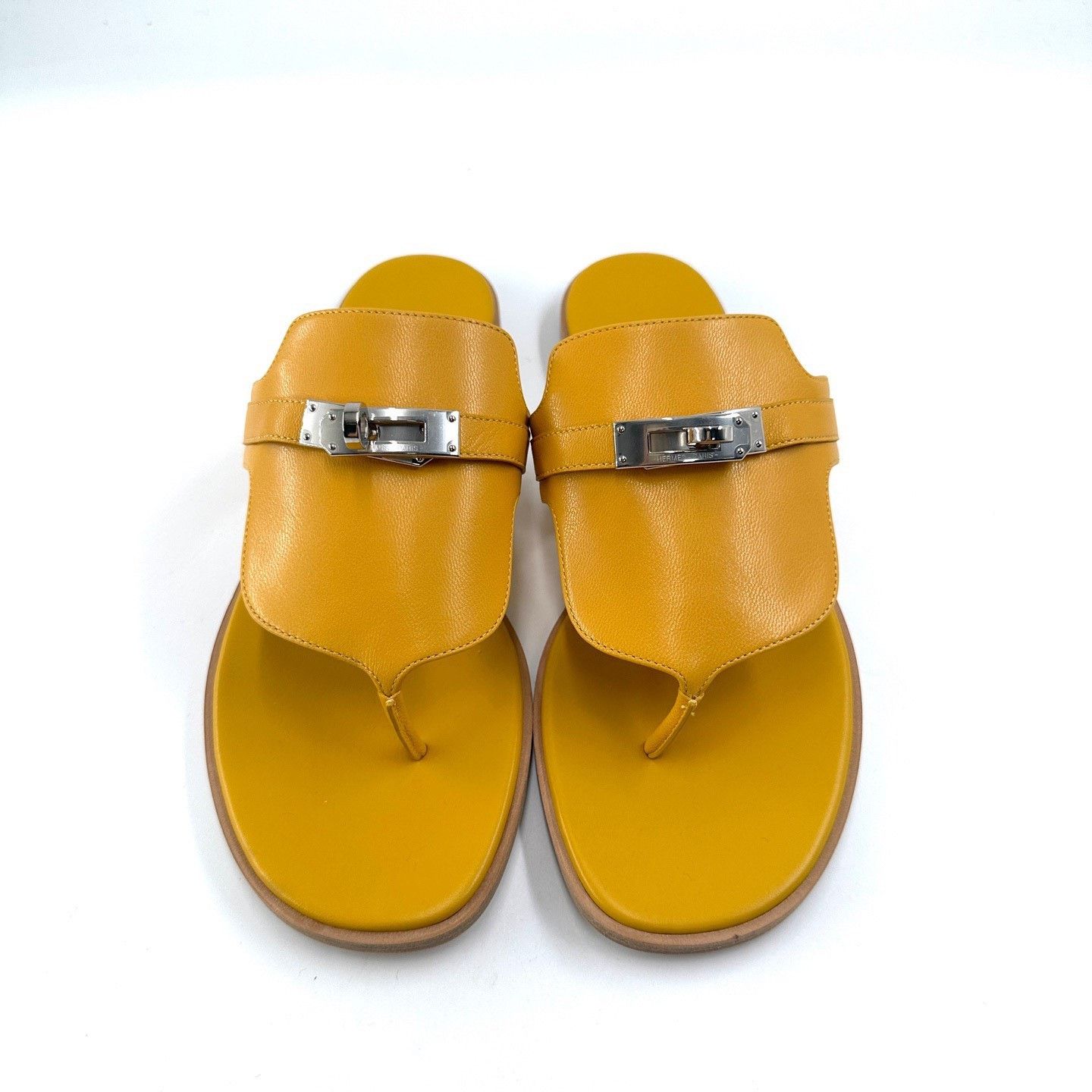 Hermes HERMES Kelly Silver Buckle Thong Sandals Size US 6 / IT 36 - 2 Thumbnail