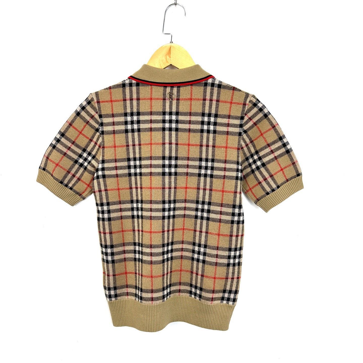 Burberry Burberry Classic Check Short-Sleeve Knit Polo Size XS / US 0-2 / IT 36-38 - 2 Thumbnail