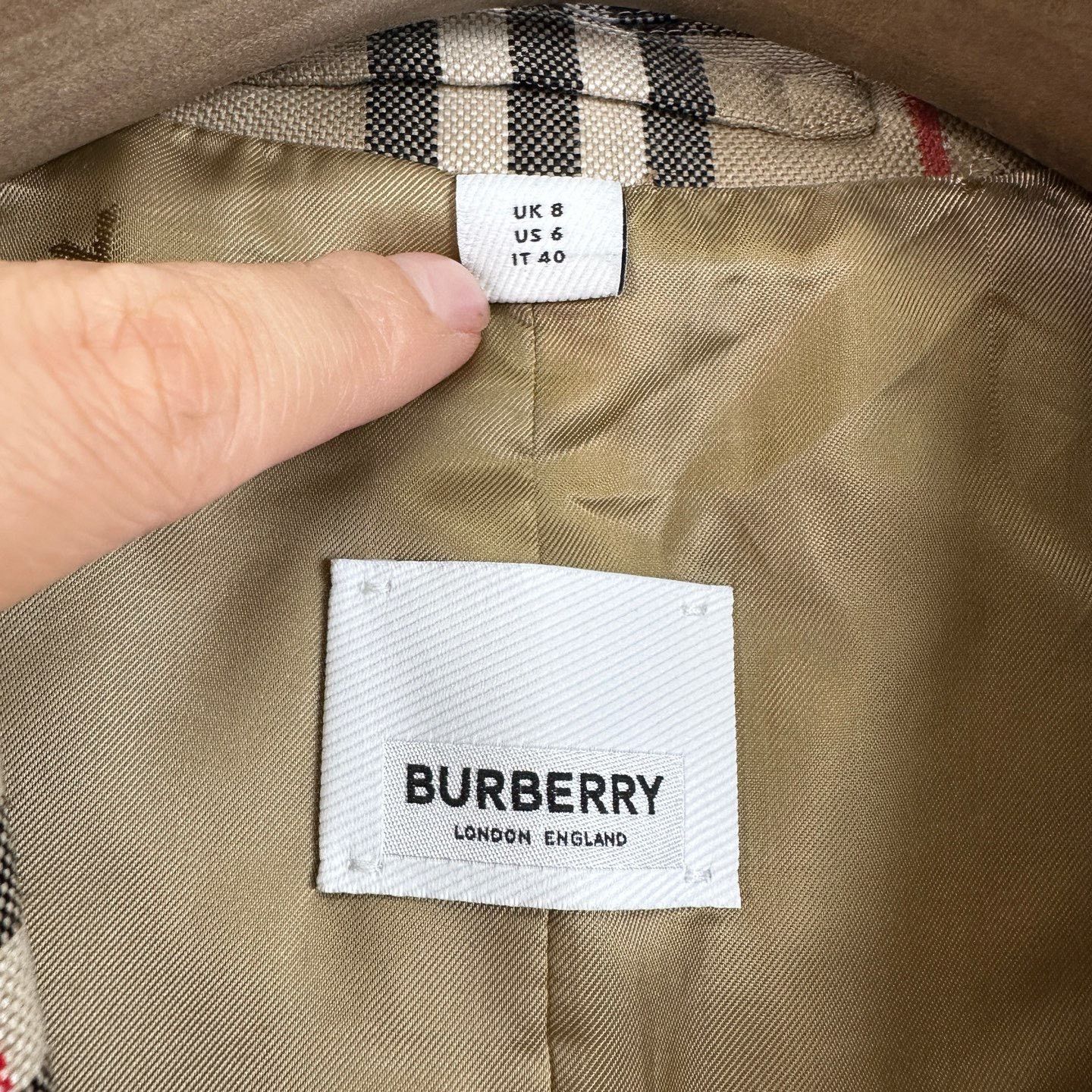 Burberry Burberry Women's Classic Check Blazer Size XS / US 0-2 / IT 36-38 - 4 Thumbnail