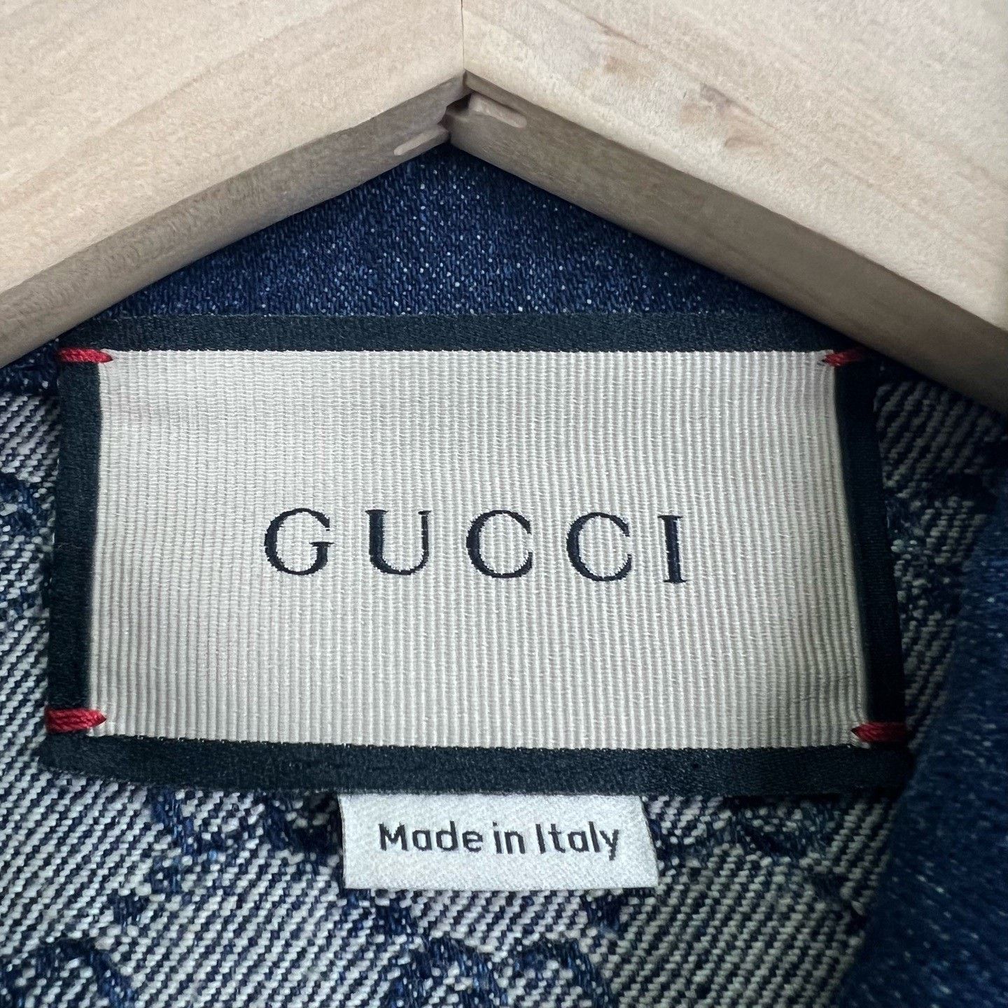 Gucci Gucci Logo Print Leather Patch Denim Jacket Size XXS / US 00 / IT 34 - 4 Thumbnail