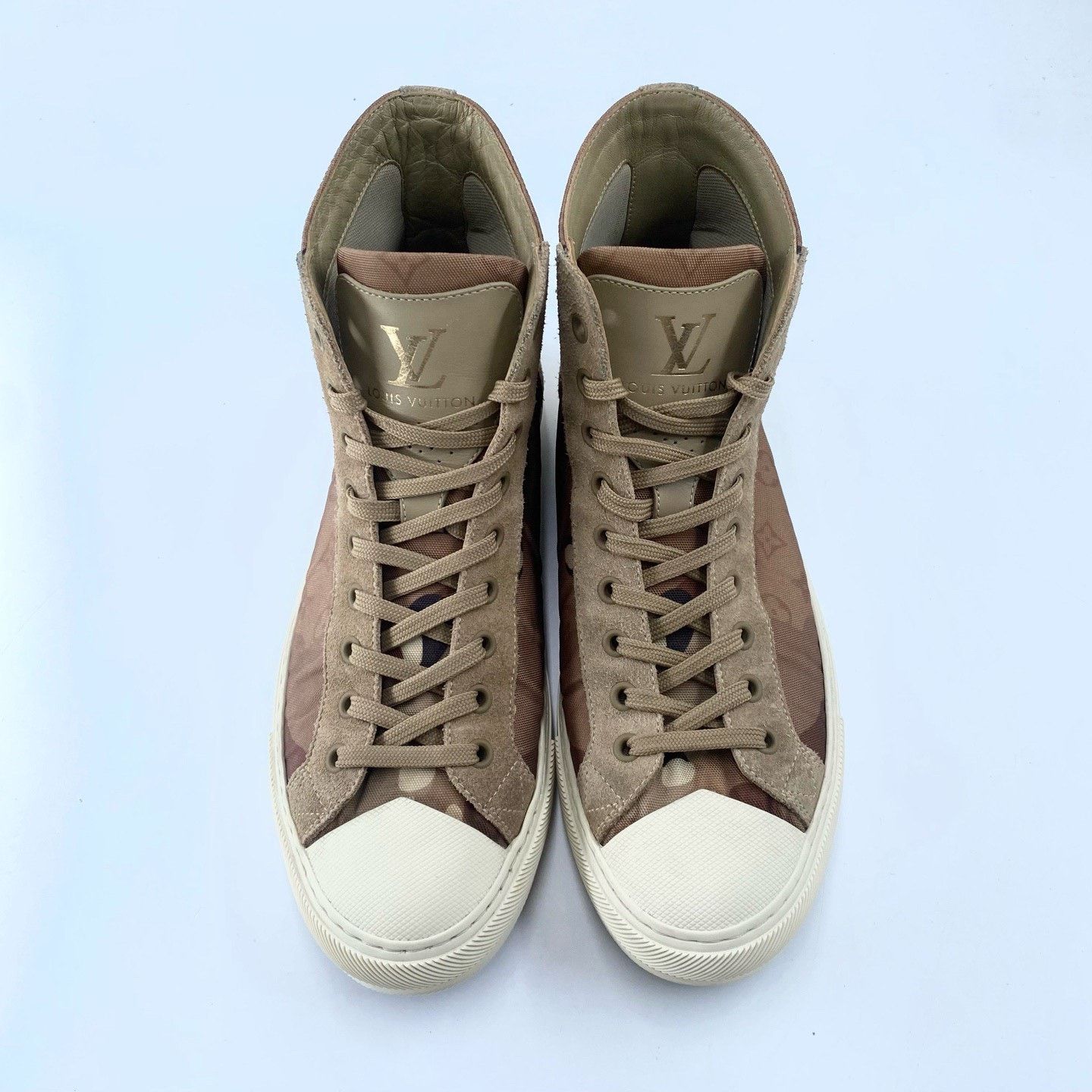 Louis Vuitton Louis Vuitton Khaki Camouflage High-Top Shoes Size US 6 / EU 39 - 2 Thumbnail