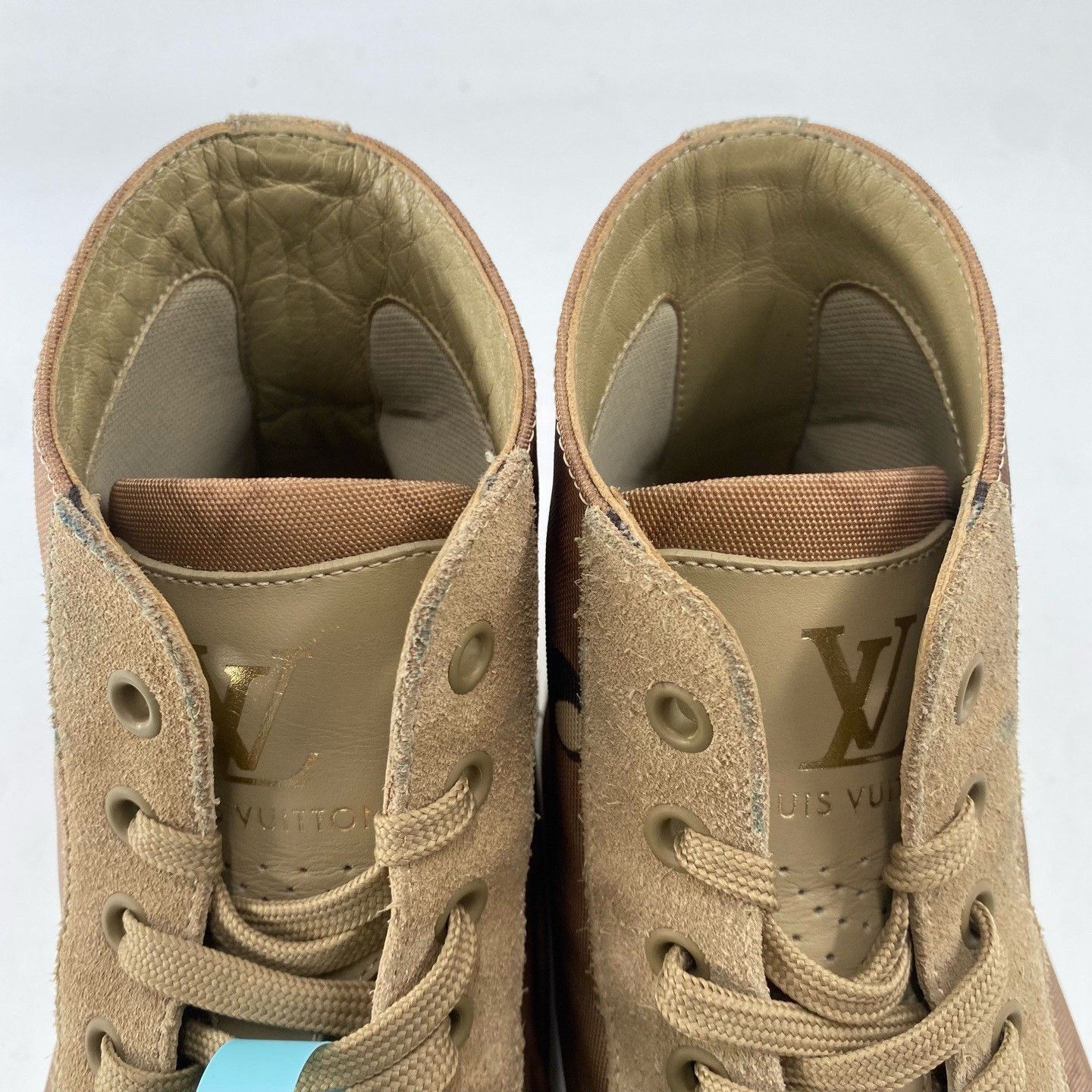 Louis Vuitton Louis Vuitton Khaki Camouflage High-Top Shoes Size US 6 / EU 39 - 8 Thumbnail