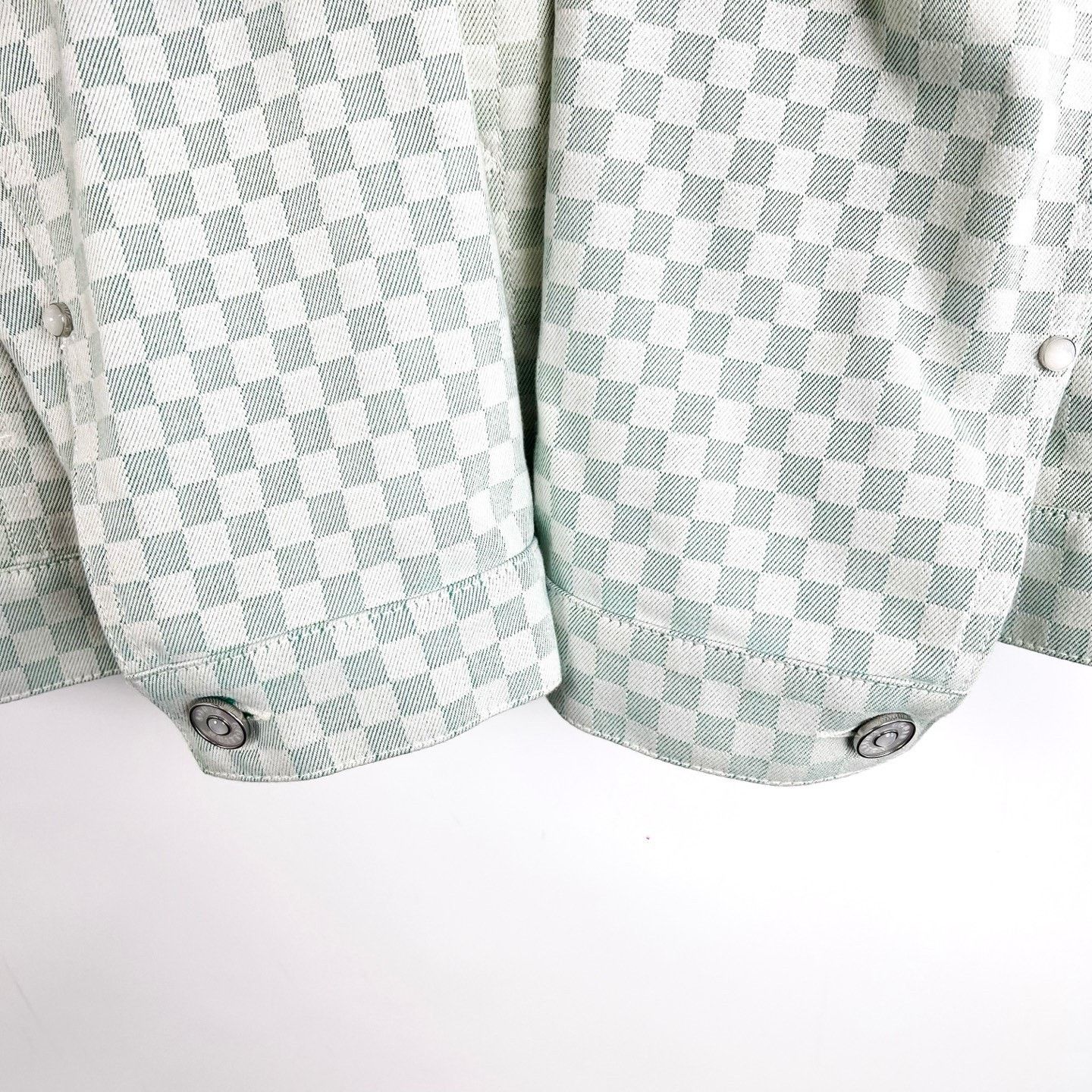 Louis Vuitton Louis Vuitton SS25 Green Gradient Check Denim Jacket Size US M / EU 48-50 / 2 - 6 Thumbnail