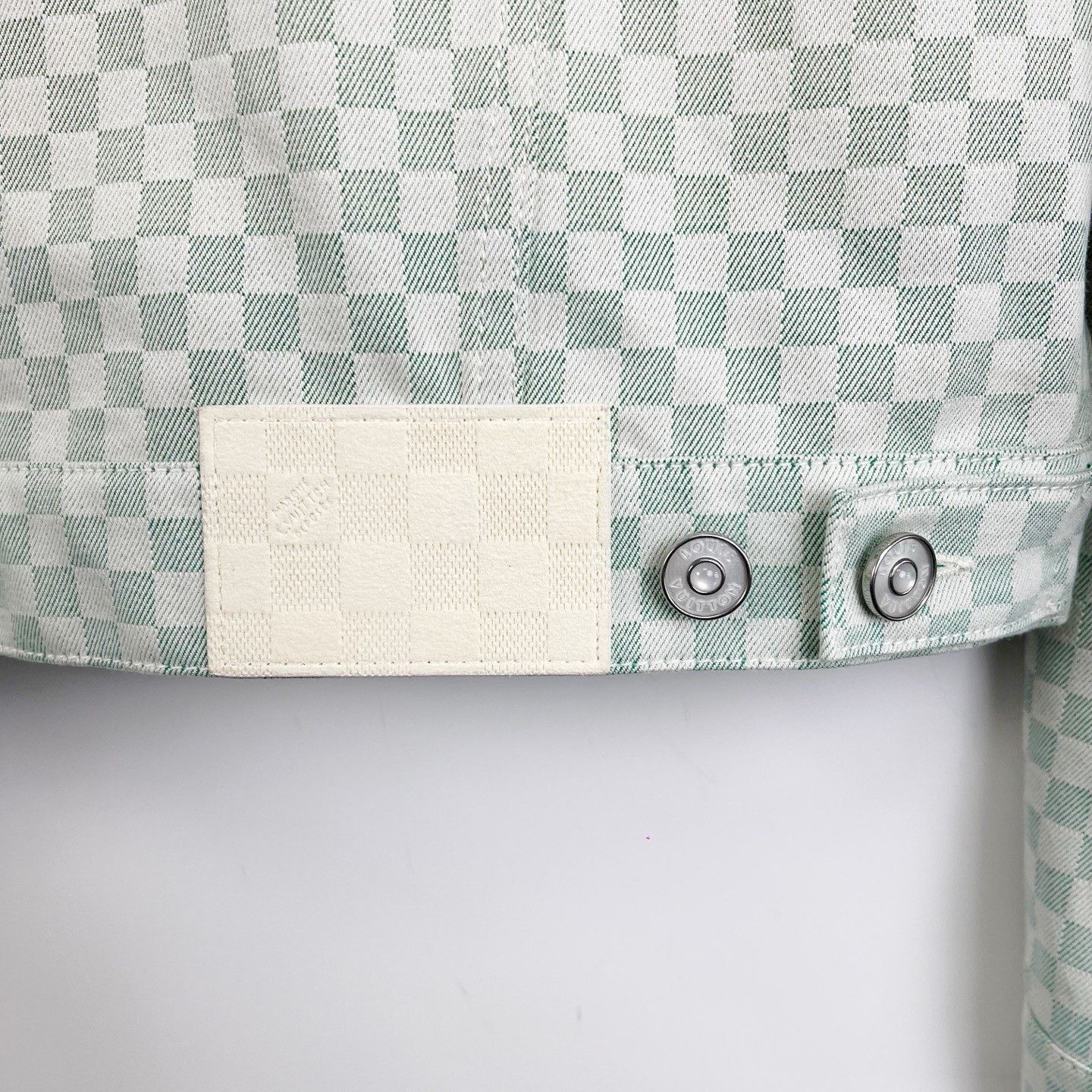 Louis Vuitton Louis Vuitton SS25 Green Gradient Check Denim Jacket Size US M / EU 48-50 / 2 - 7 Thumbnail