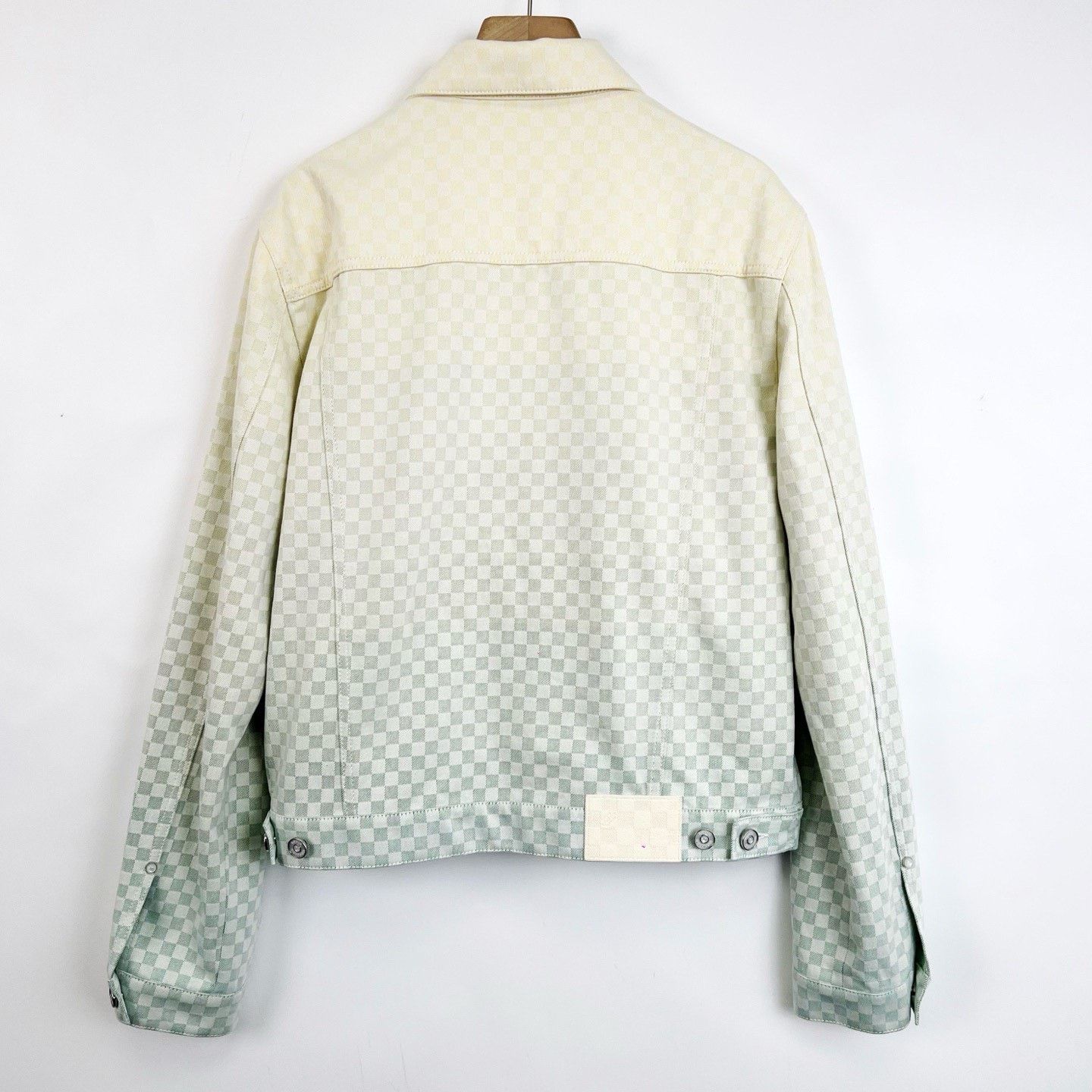 Louis Vuitton Louis Vuitton SS25 Green Gradient Check Denim Jacket Size US M / EU 48-50 / 2 - 2 Thumbnail