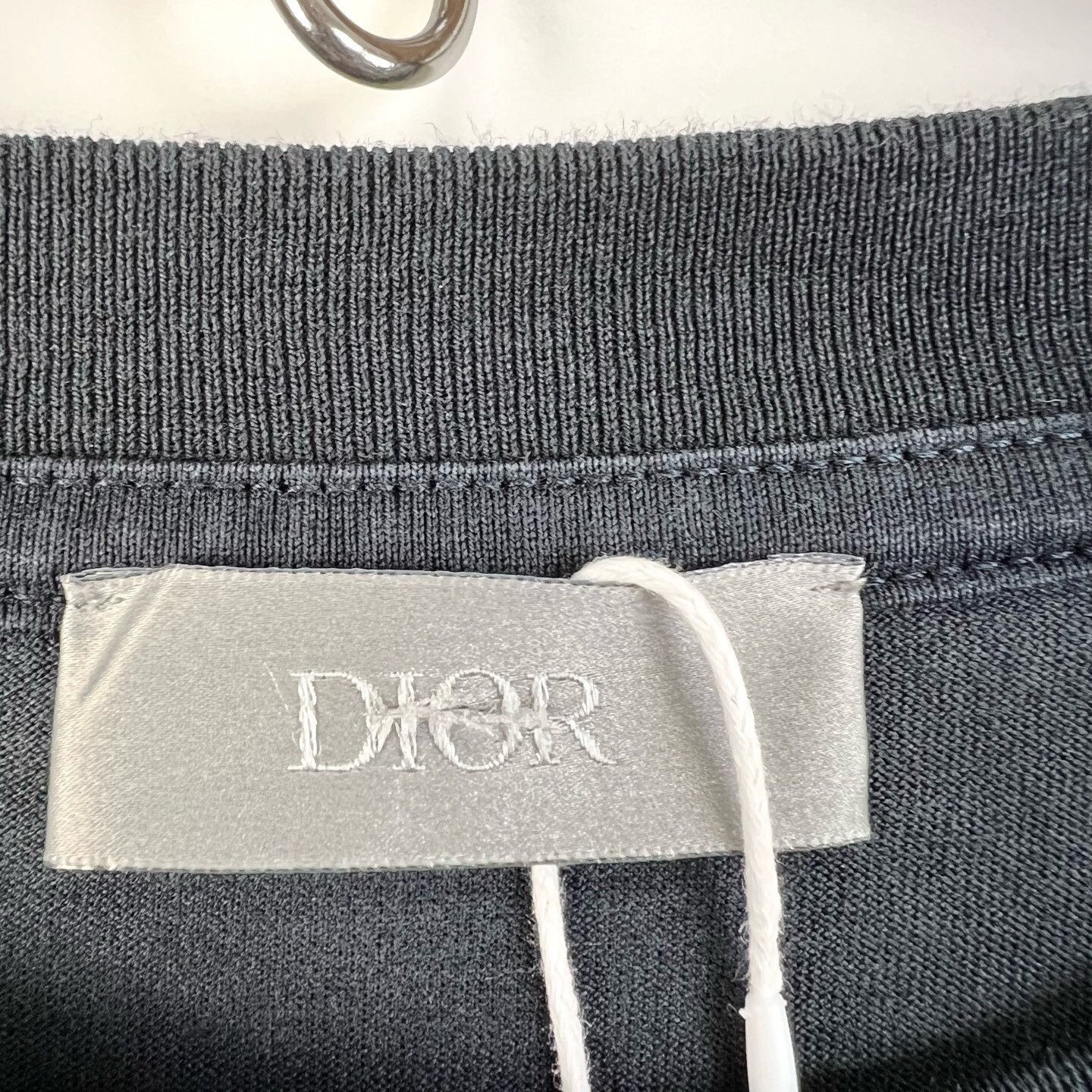 Dior Dior Navy Blue Monogram Spliced Hem T-shirt Size US L / EU 52-54 / 3 - 3 Thumbnail