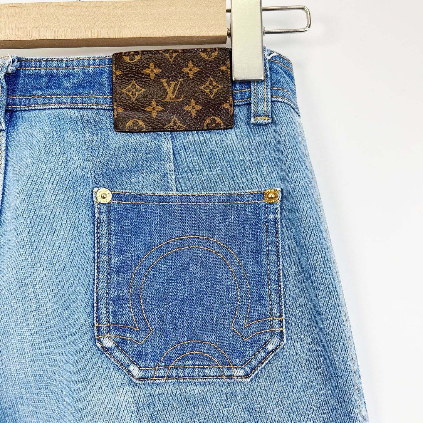 Louis Vuitton Louis Vuitton Blue Colorblock Pocket Cropped Jeans Size US 28 / EU 44 - 6 Thumbnail