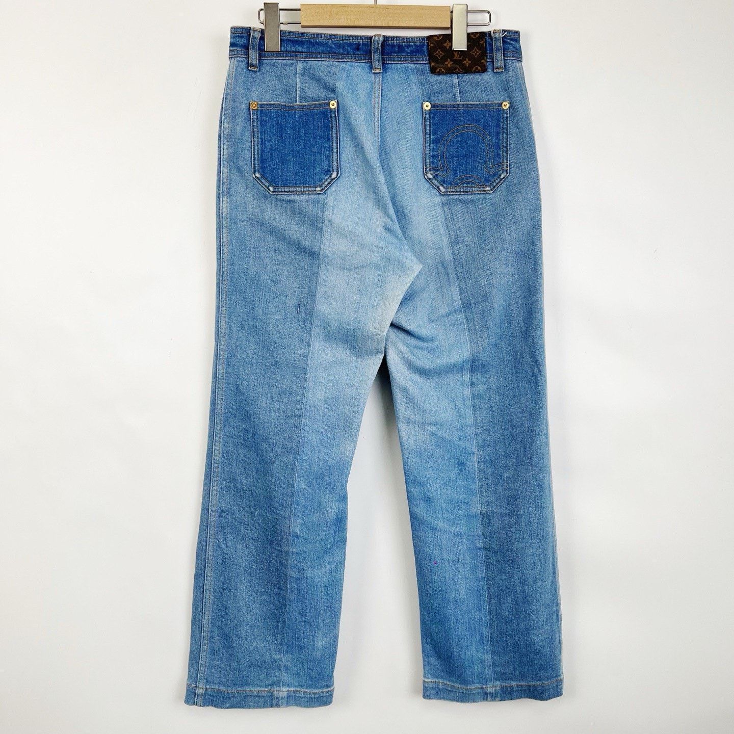 Louis Vuitton Louis Vuitton Blue Colorblock Pocket Cropped Jeans Size US 28 / EU 44 - 2 Thumbnail