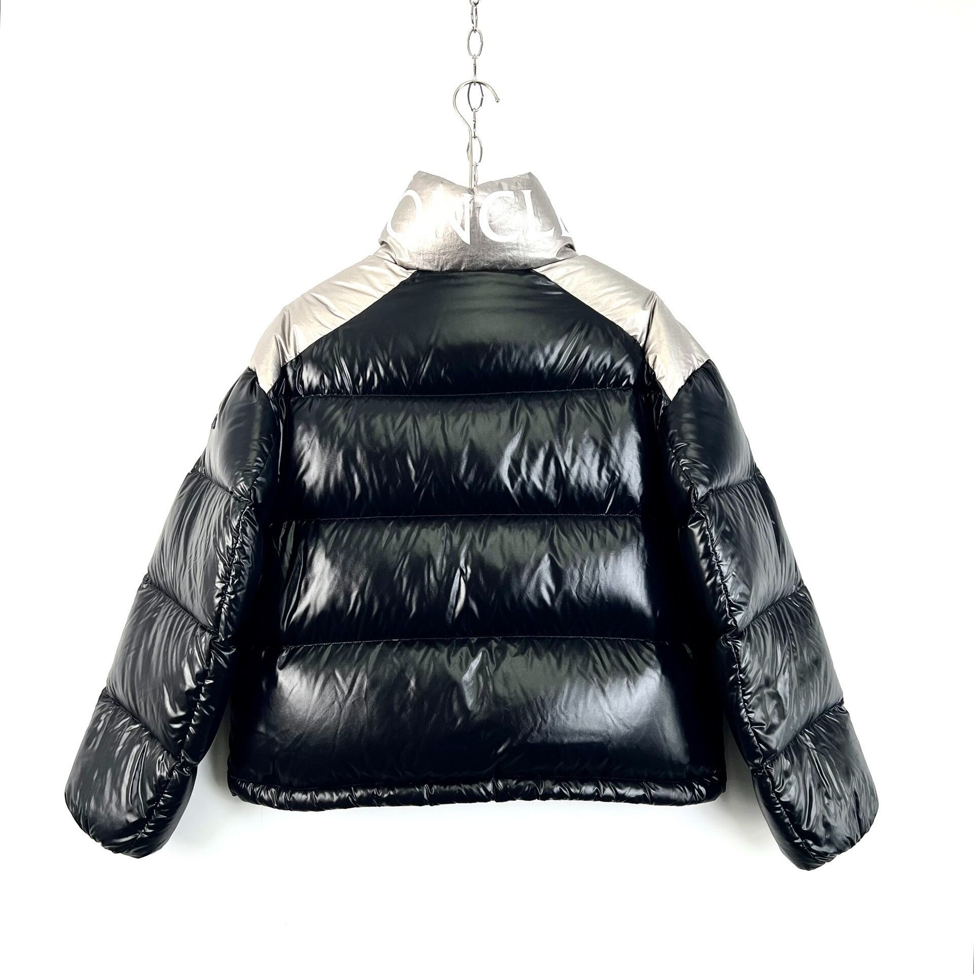 Moncler Moncler Black Silver Logo Down Jacket Size US M / EU 48-50 / 2 - 2 Thumbnail