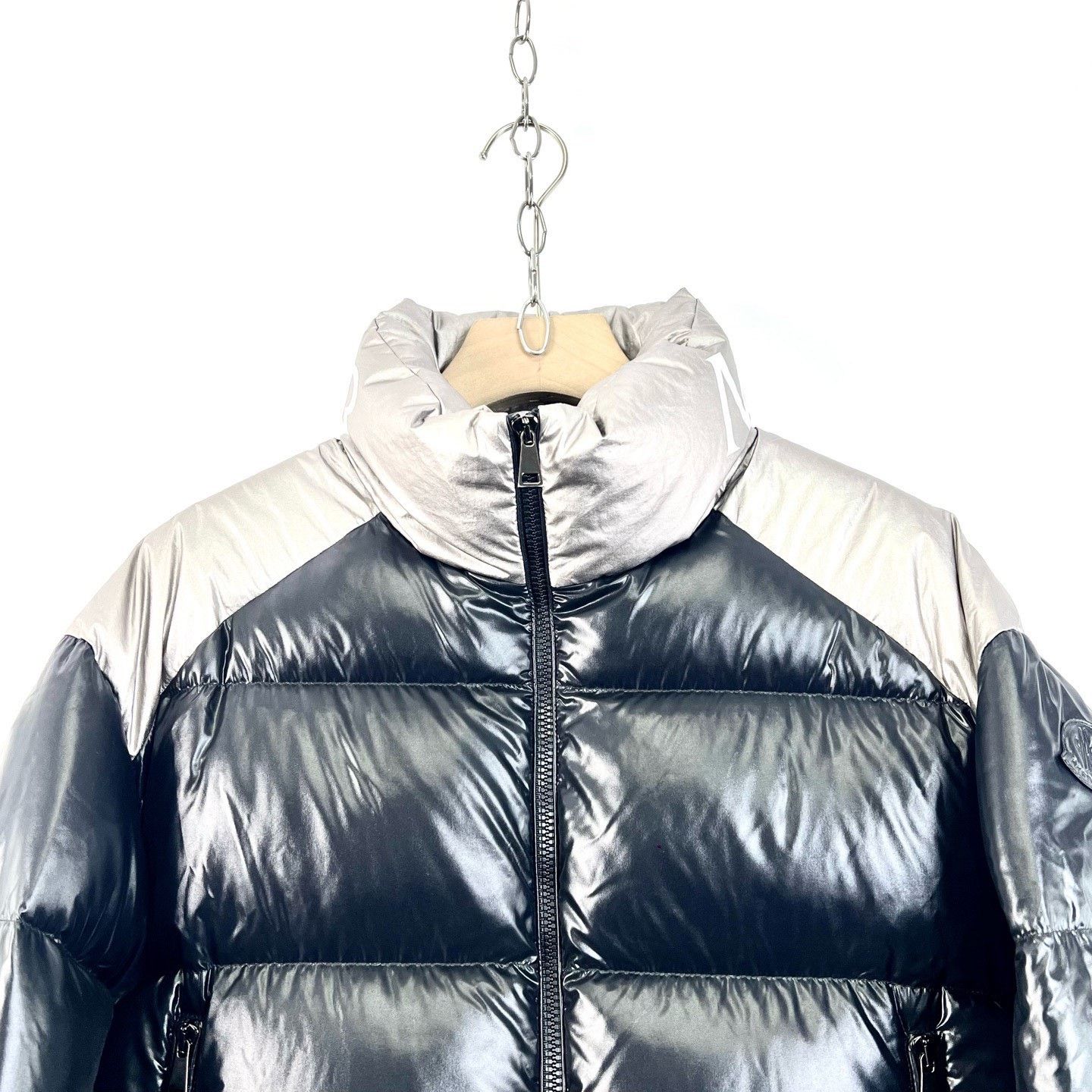 Moncler Moncler Black Silver Logo Down Jacket Size US M / EU 48-50 / 2 - 3 Thumbnail