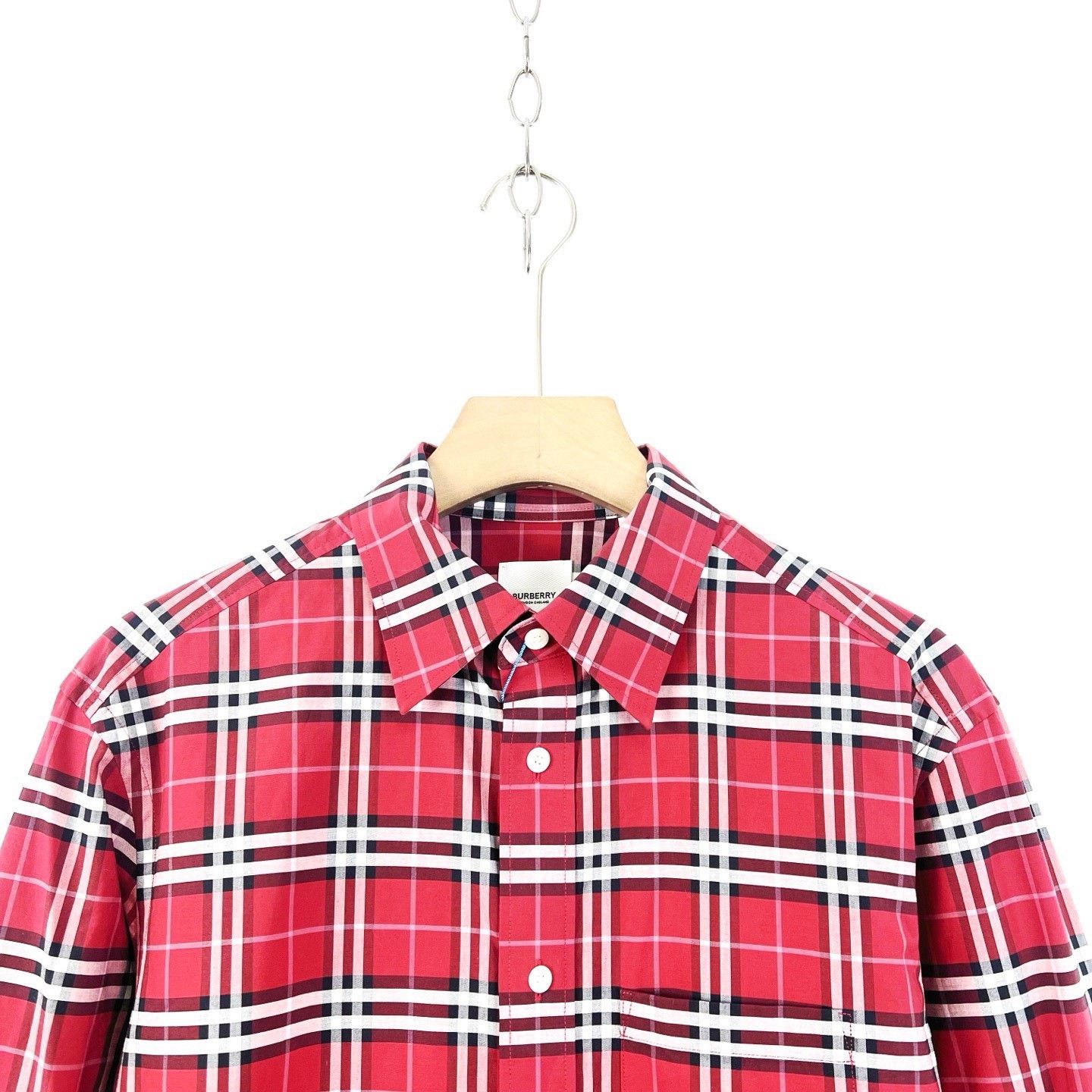 Burberry Burberry Red Check Long-Sleeve Shirt Size US M / EU 48-50 / 2 - 3 Thumbnail